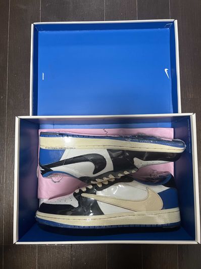 Travis Scott × fragment design × Nike Air Jordan 1 Low OG SP "Military Blue"