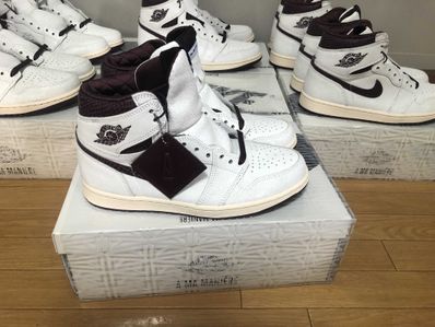 A Ma Maniere × Nike Air Jordan 1 Retro High OG "Sail and Burgundy"