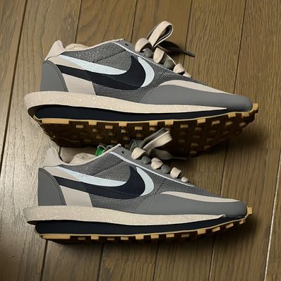 CLOT × Sacai × Nike LD Waffle "Grey Obsidian/Cool Grey"