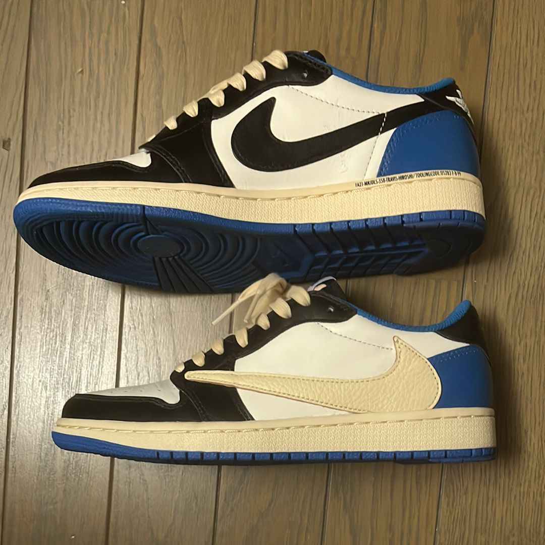 Travis Scott × fragment design × Nike Air Jordan 1 Low OG SP "Military Blue"