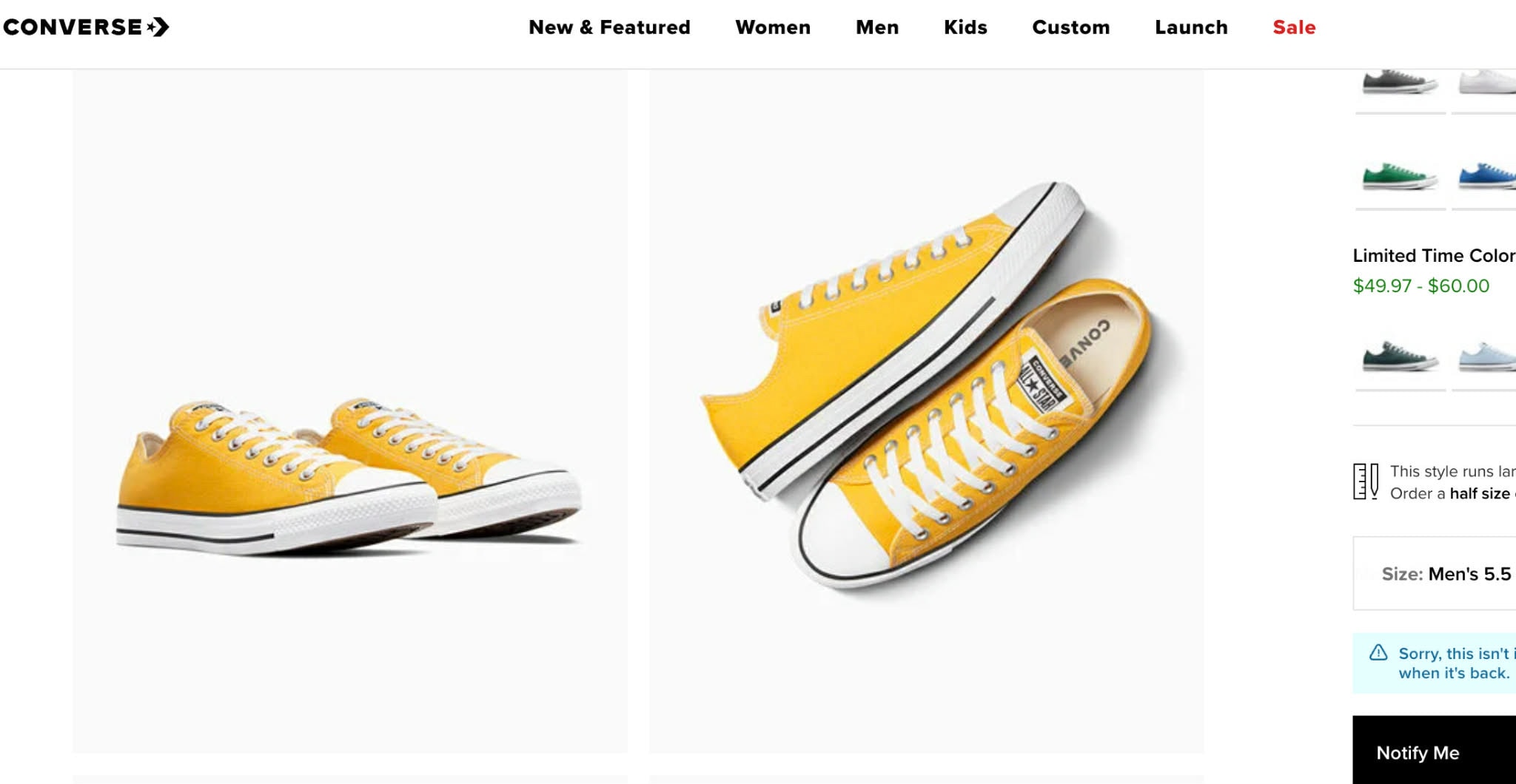 Converse All Star LGCY OX "Gold"