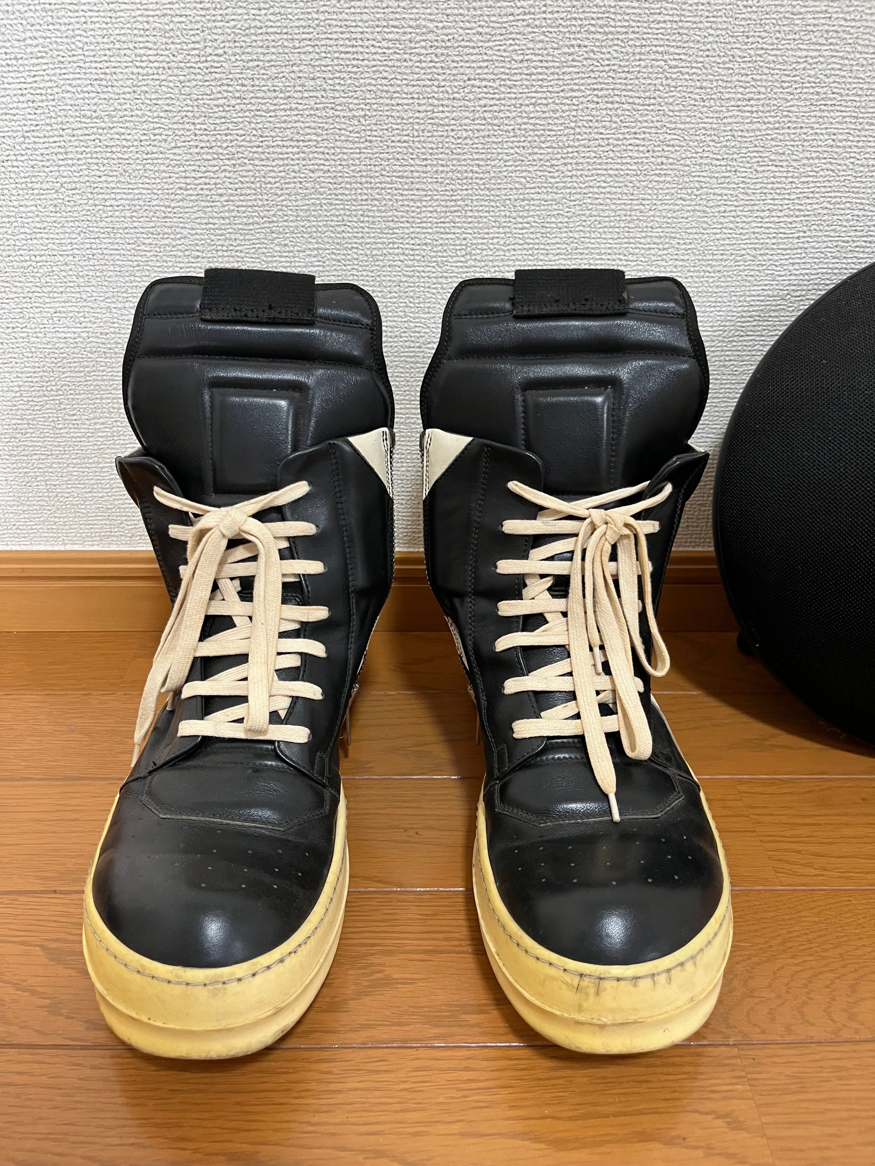 Rick Owens Hollywood Geobasket "Black/Milk/Milk"