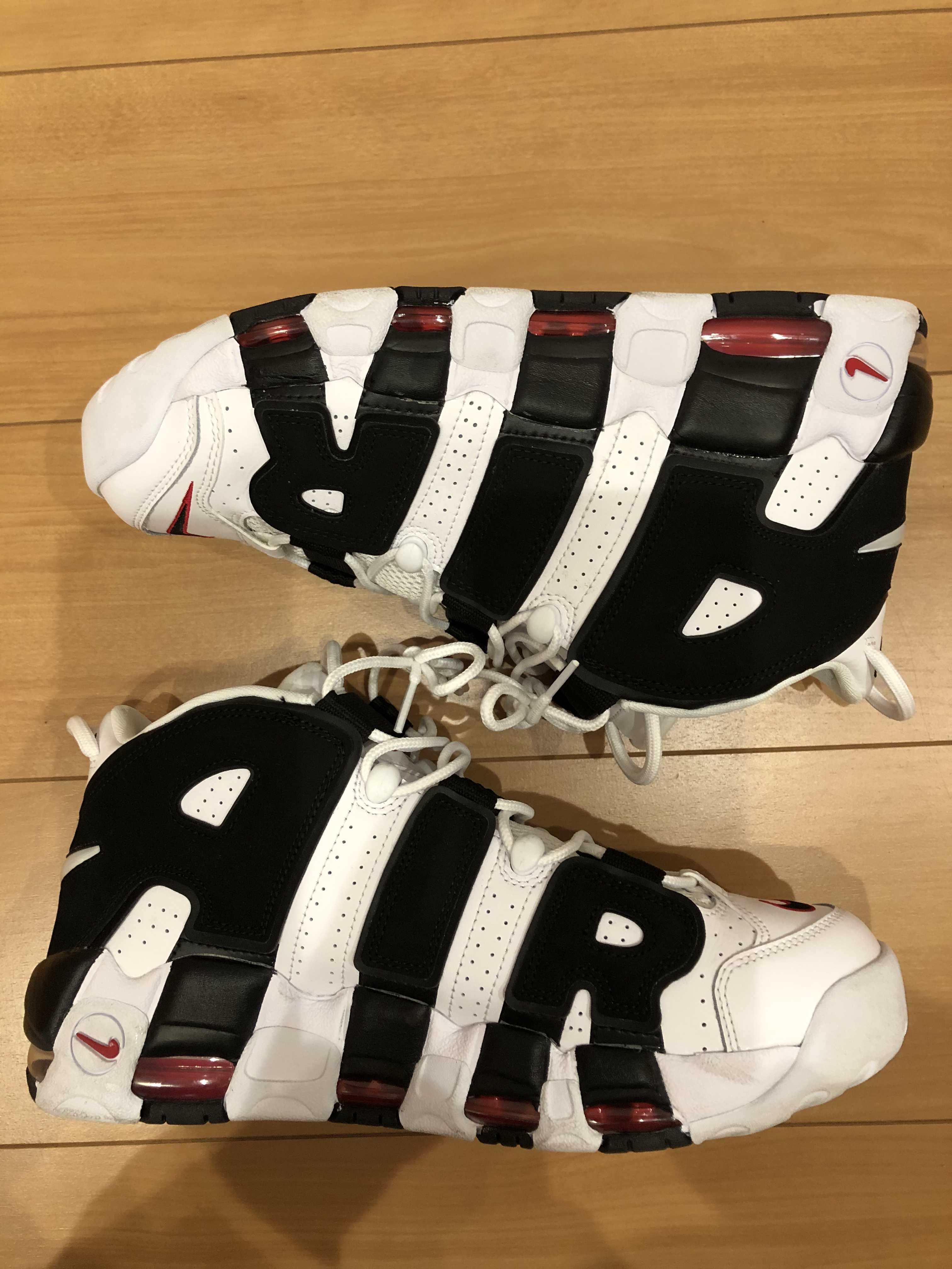 NIKE AIR MORE UPTEMPO "WHITE/BLACK/UNIVERSITY RED"(2020)
