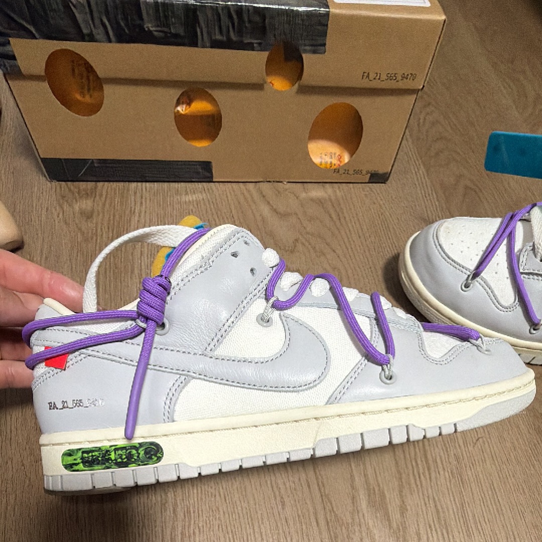 Off-White × Nike Dunk Low "Sail/Neutral Gray"