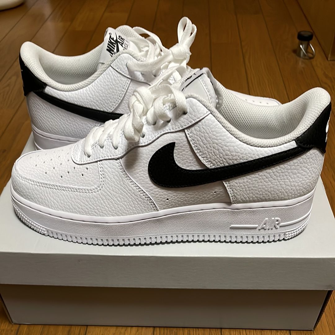 Nike Air Force 1 Low '07 "White Black Pebbled Leather"