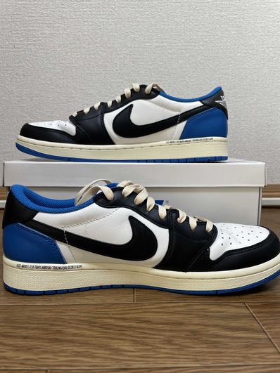 Travis Scott × fragment design × Nike Air Jordan 1 Low OG SP "Military Blue"
