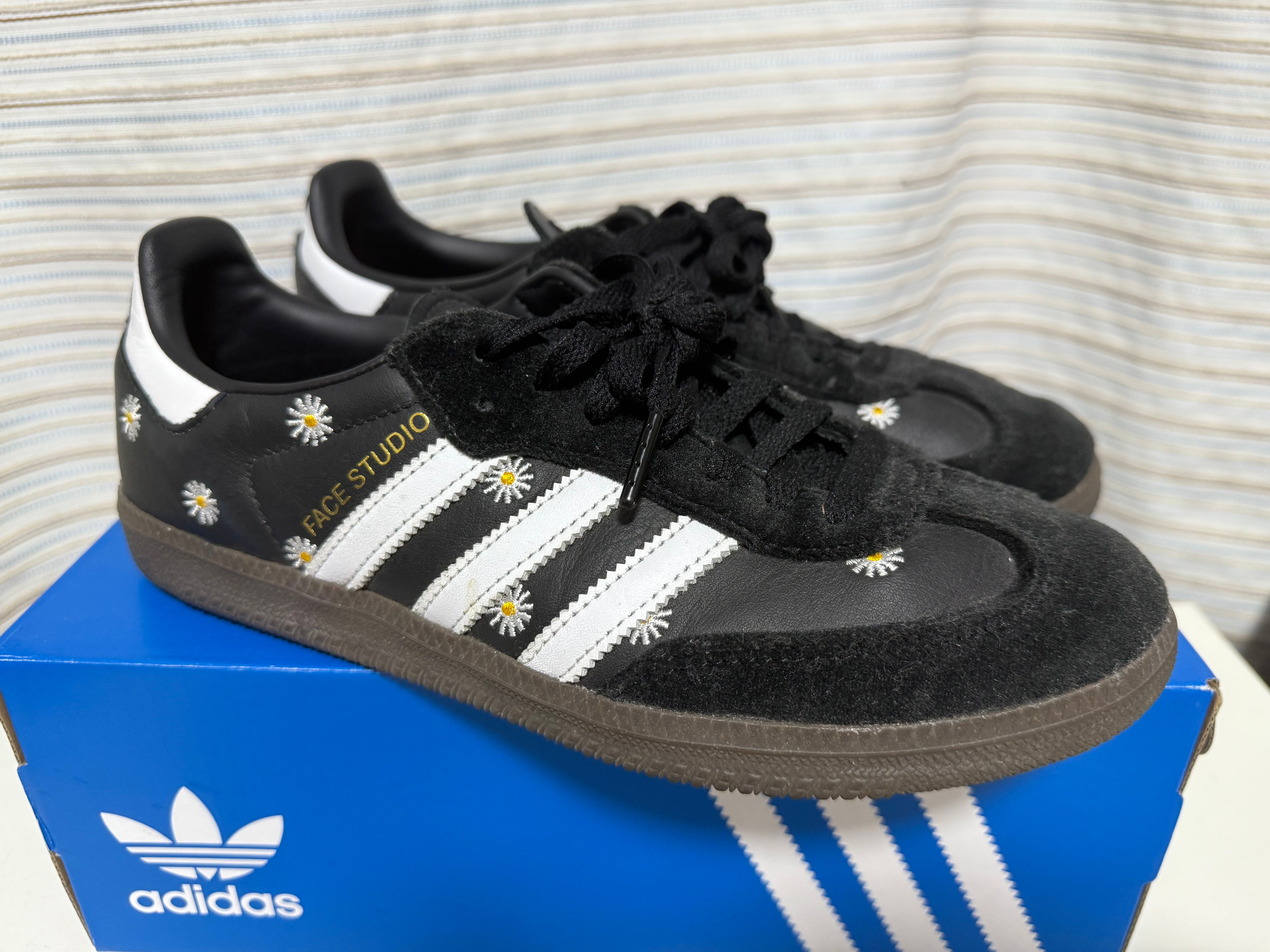 atmos × FACE × adidas Samba "Core Black/Footwear White"