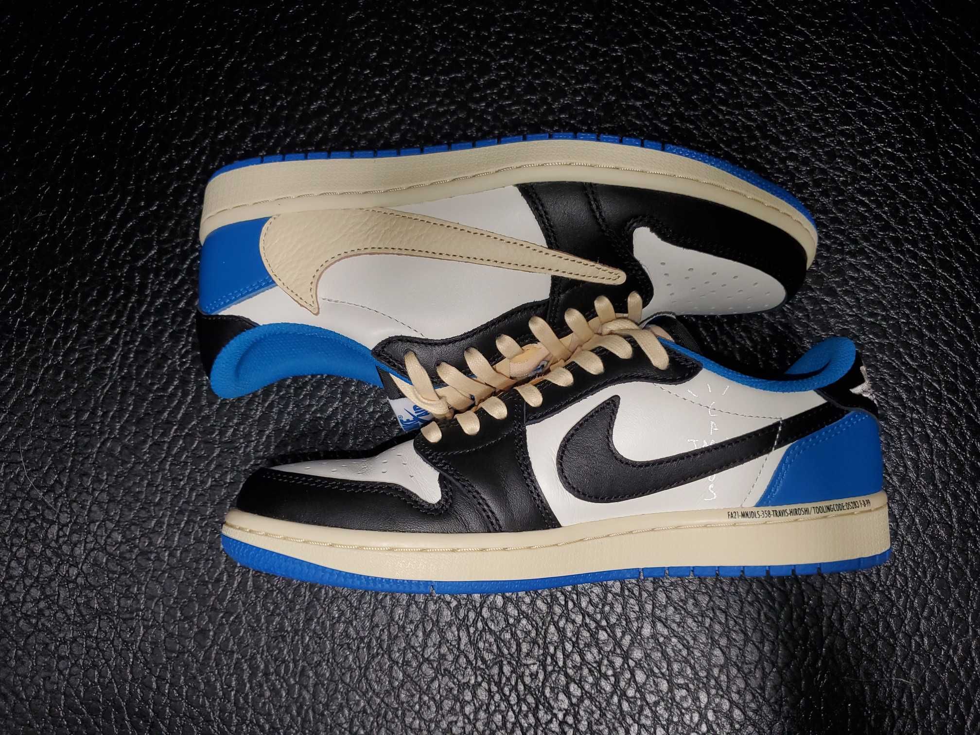 Travis Scott × fragment design × Nike Air Jordan 1 Low OG SP "Military Blue"