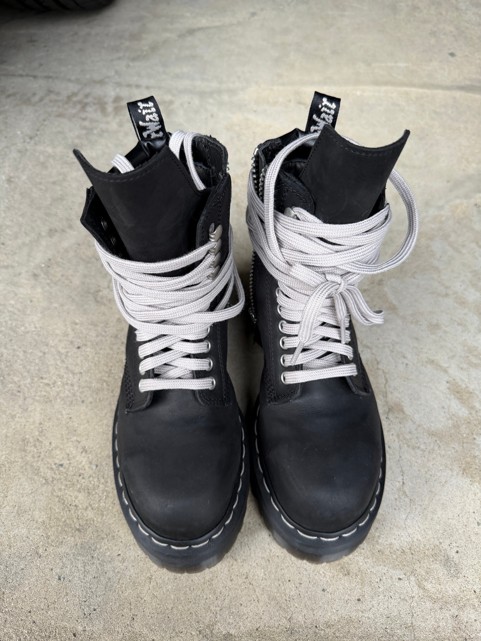 Rick Owens × Dr.Martens Quad Sole Steel Toe Boot "Black"