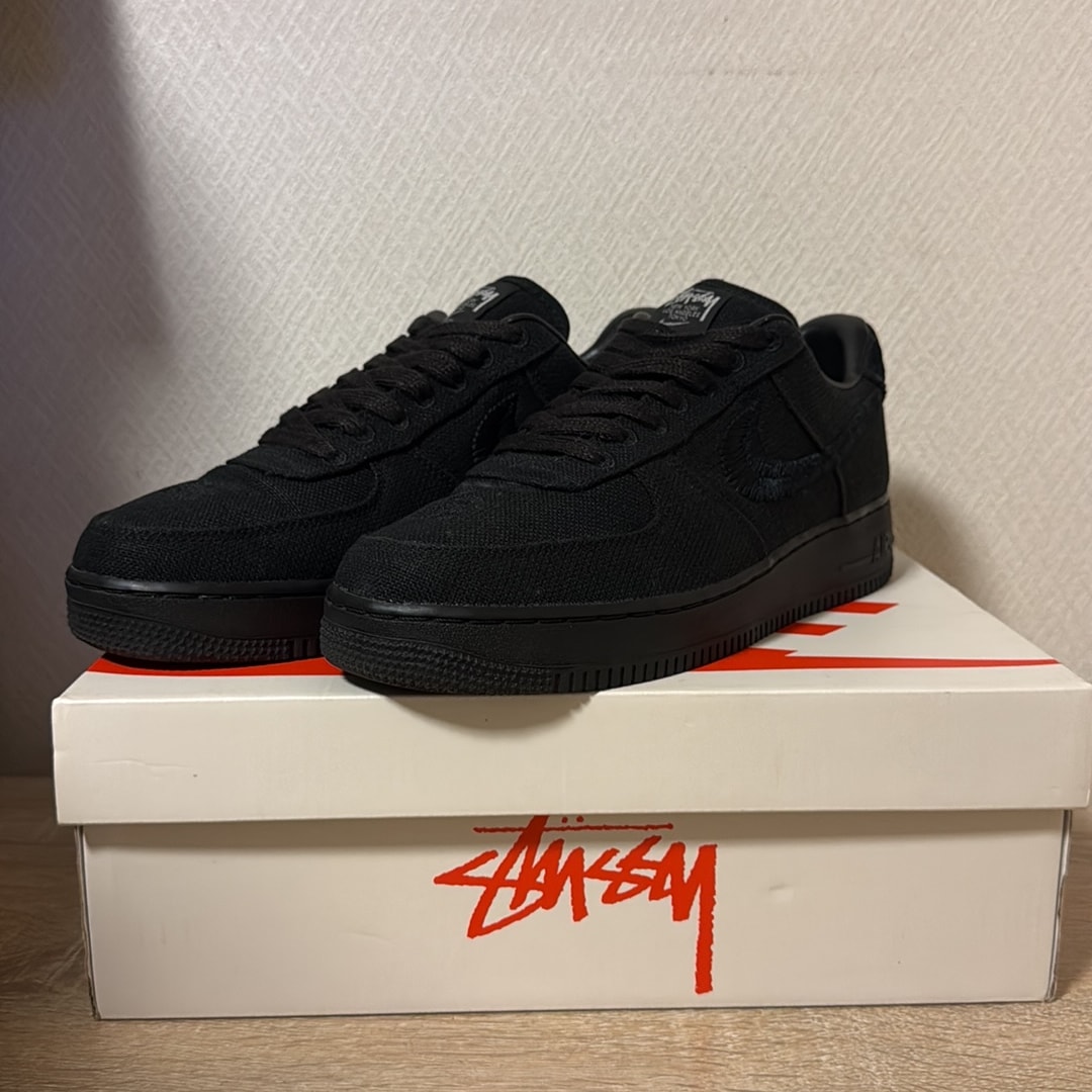 Stussy × Nike Air Force 1 Low "Triple Black"