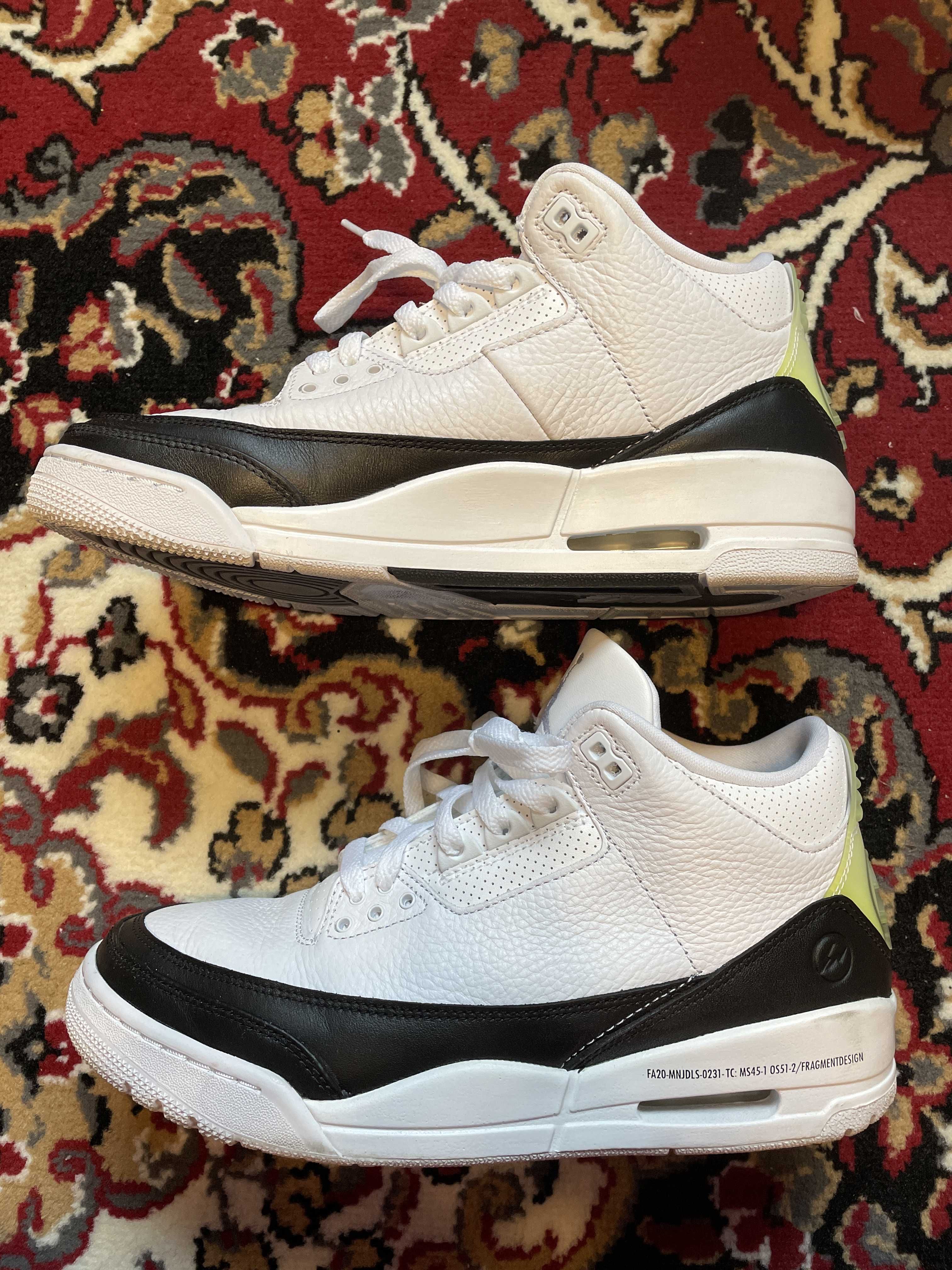 Fragment × Nike Air Jordan 3 "White/Black"