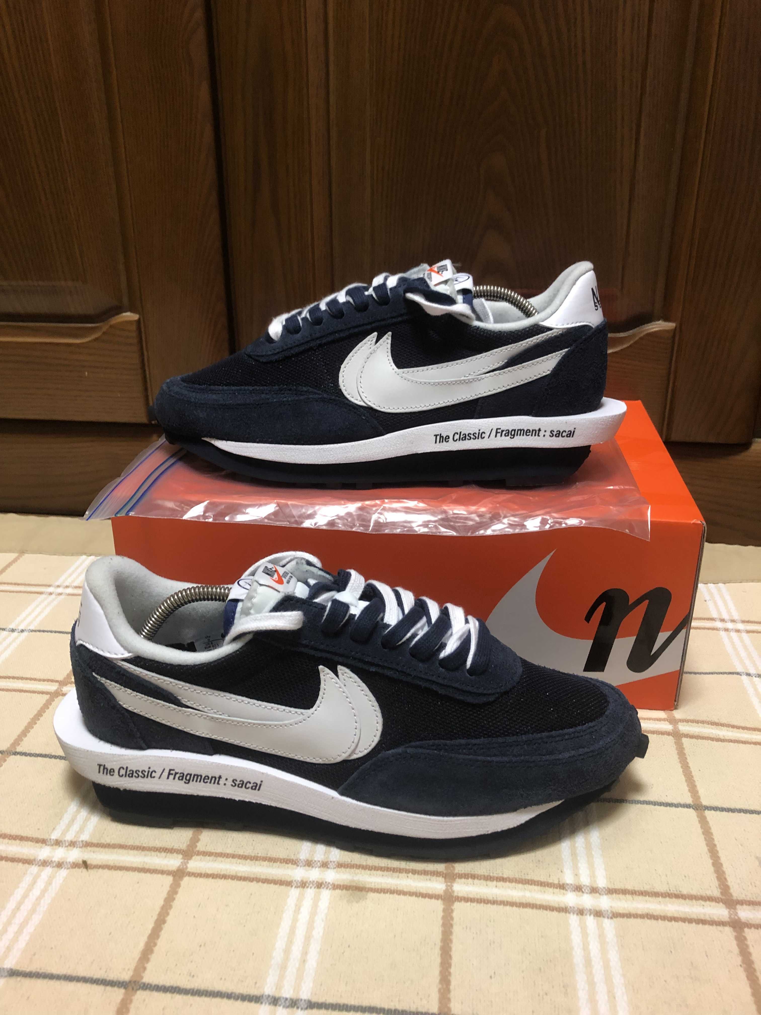 Fragment × sacai × Nike LD Waffle "Blackended Blue"