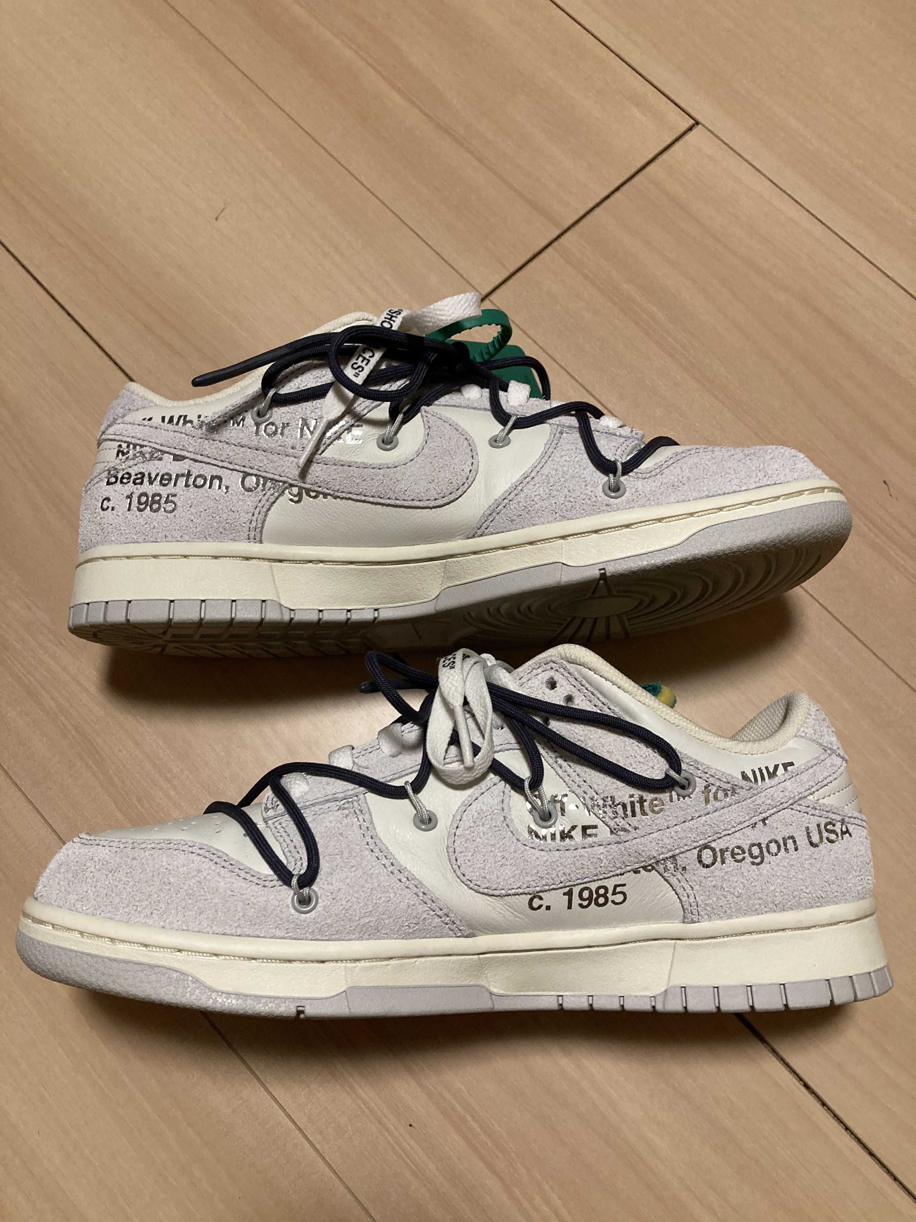Off-White × Nike Dunk Low "Sail/Neutral Grey/Gridiron"