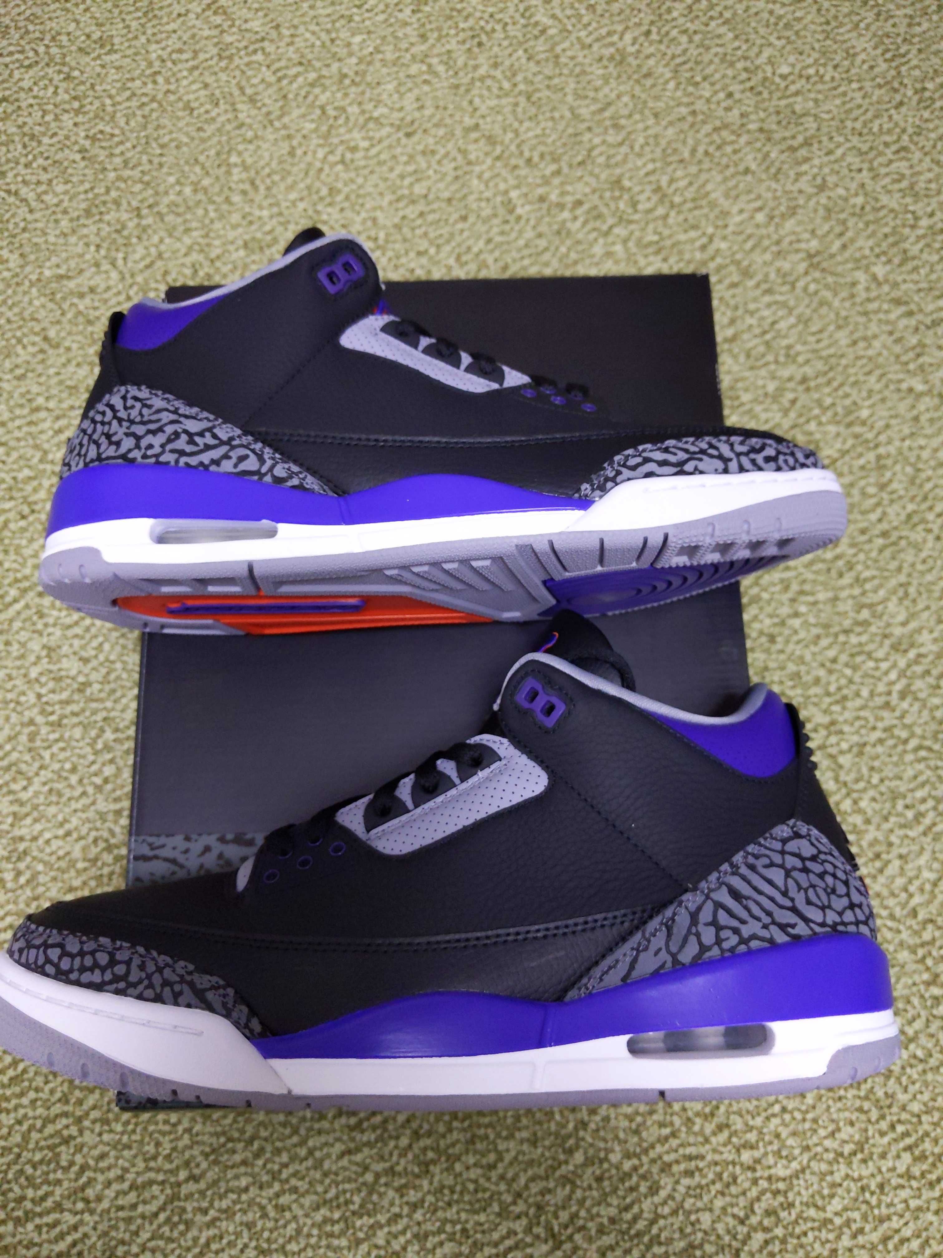 Nike Air Jordan 3 Retro "Black/Court Purple"