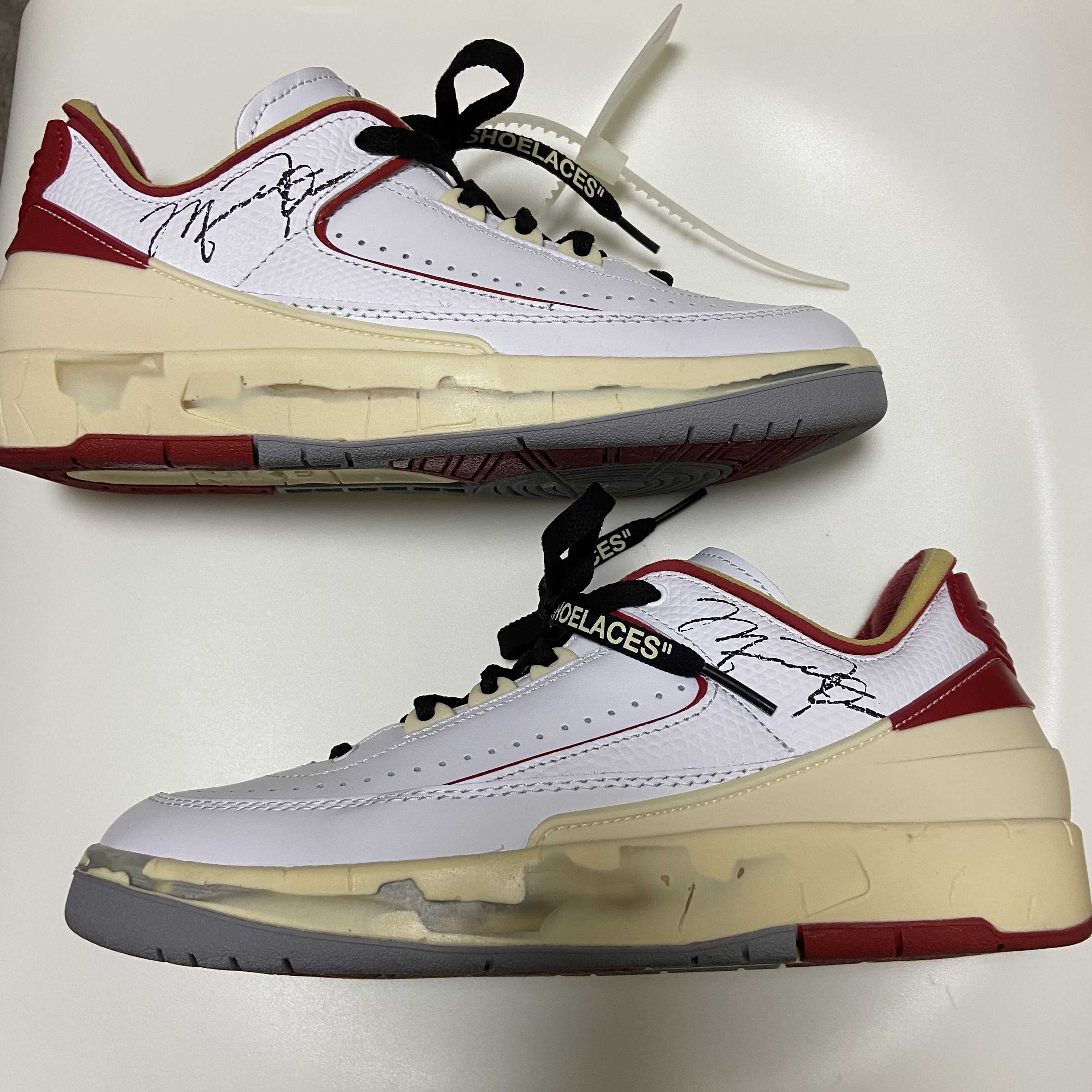 Off-White × Nike Air Jordan 2 Low "White and Varsity Red"