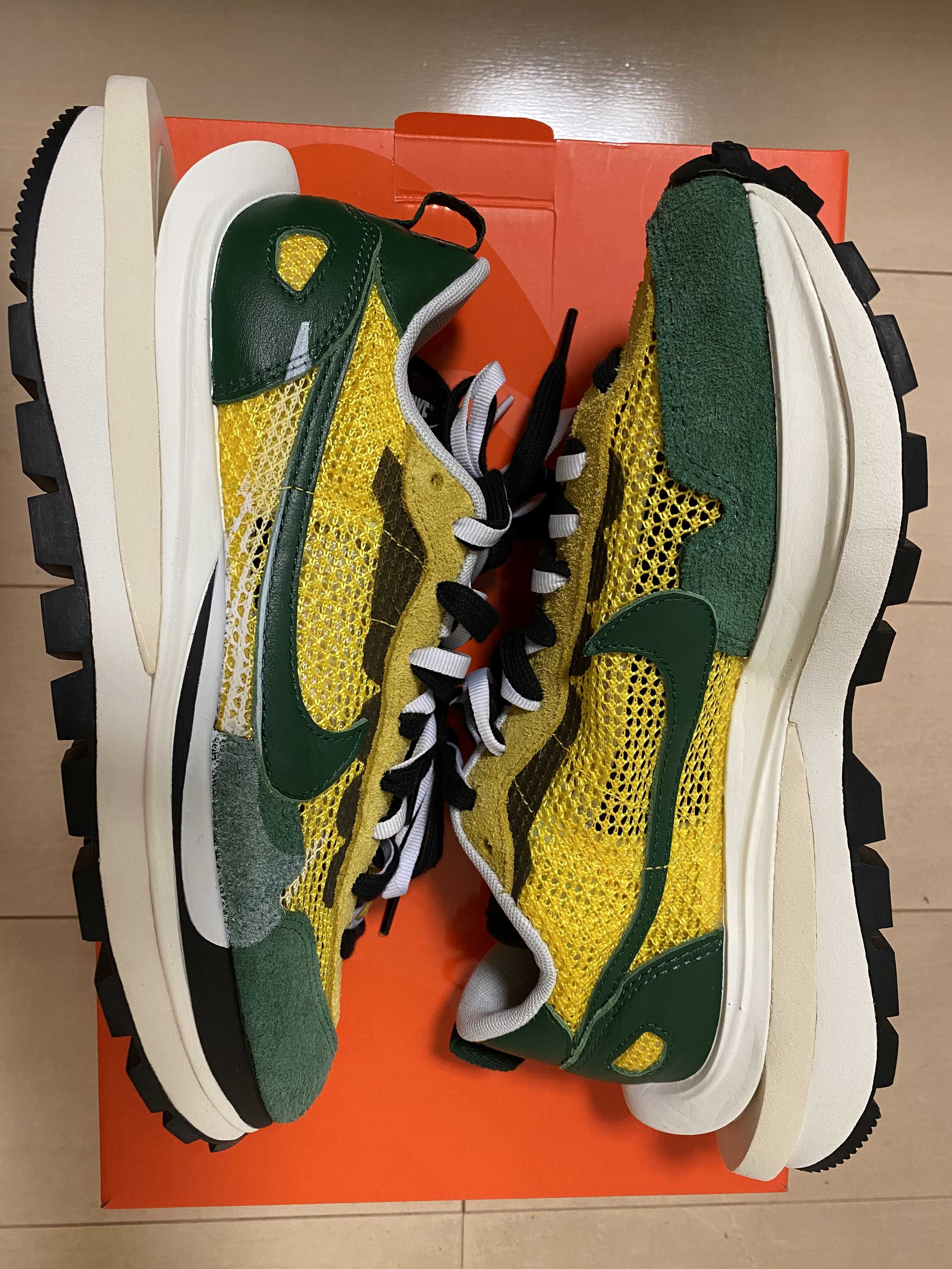sacai × Nike Vapor Waffle "Tour Yellow/Stadium Green-Sail"