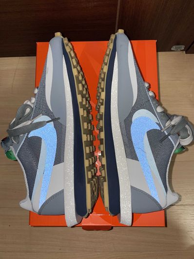 CLOT × Sacai × Nike LD Waffle "Grey Obsidian/Cool Grey"