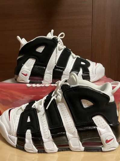 NIKE AIR MORE UPTEMPO "WHITE/BLACK/UNIVERSITY RED"(2020)