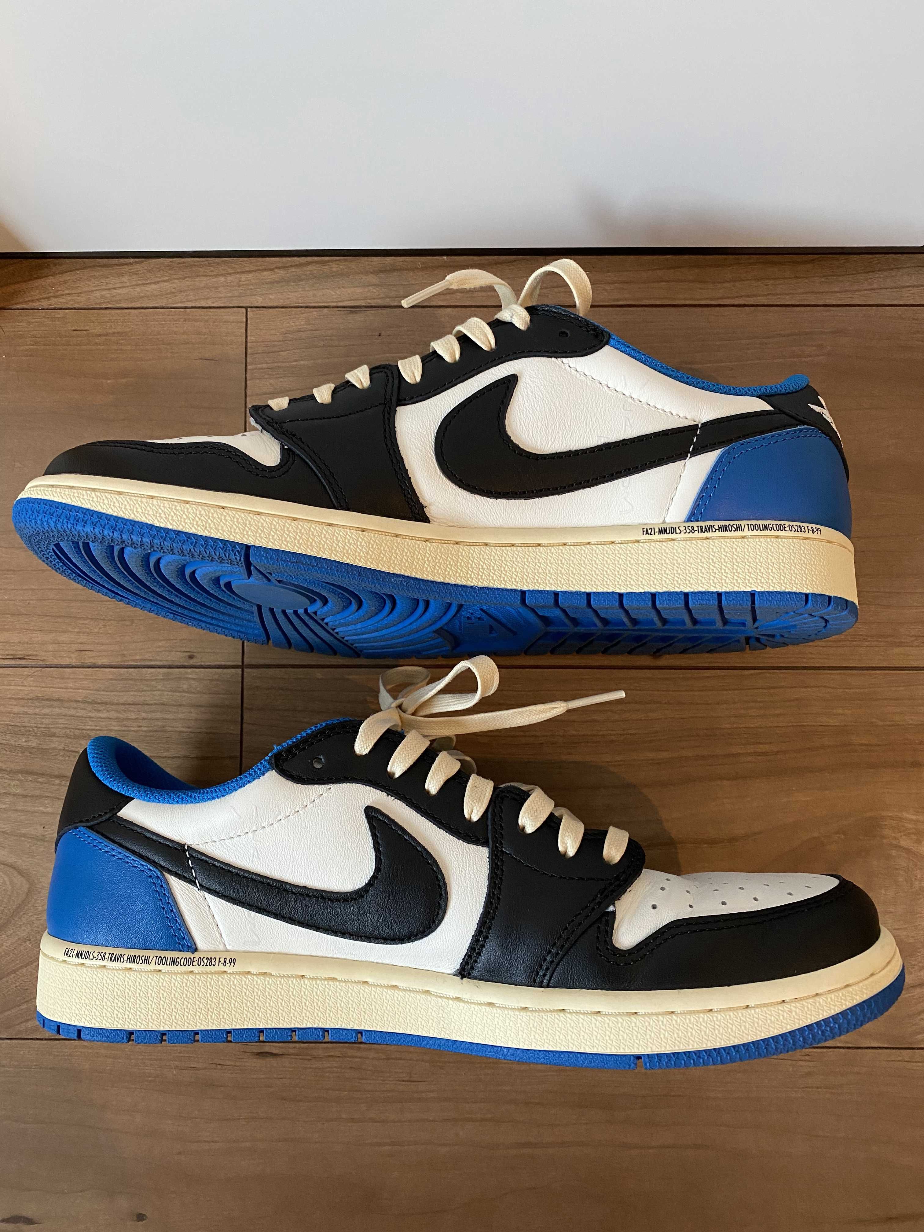 Travis Scott × fragment design × Nike Air Jordan 1 Low OG SP "Military Blue"