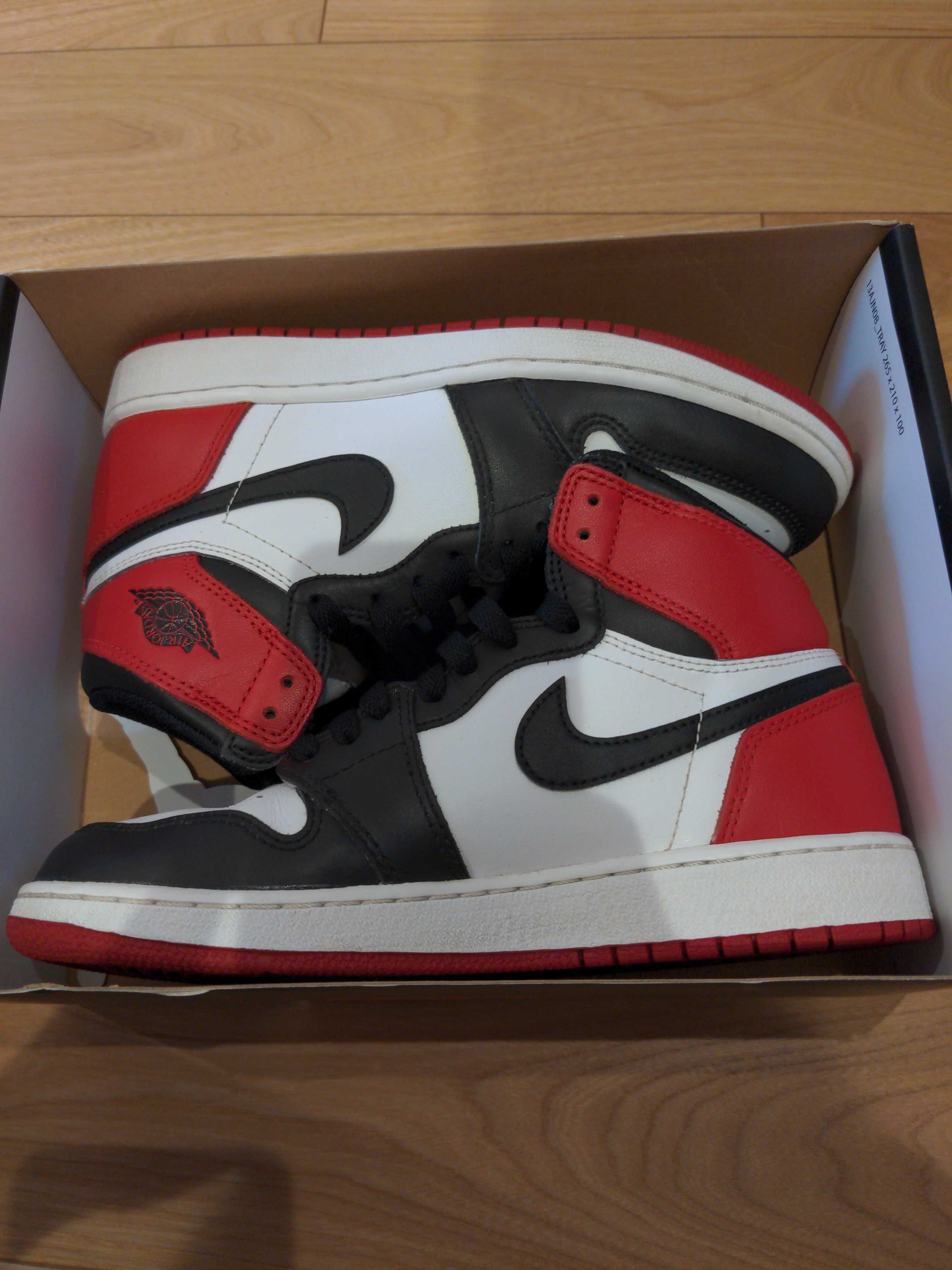 Nike Air Jordan 1 Retro High Black Toe (2016) (GS)