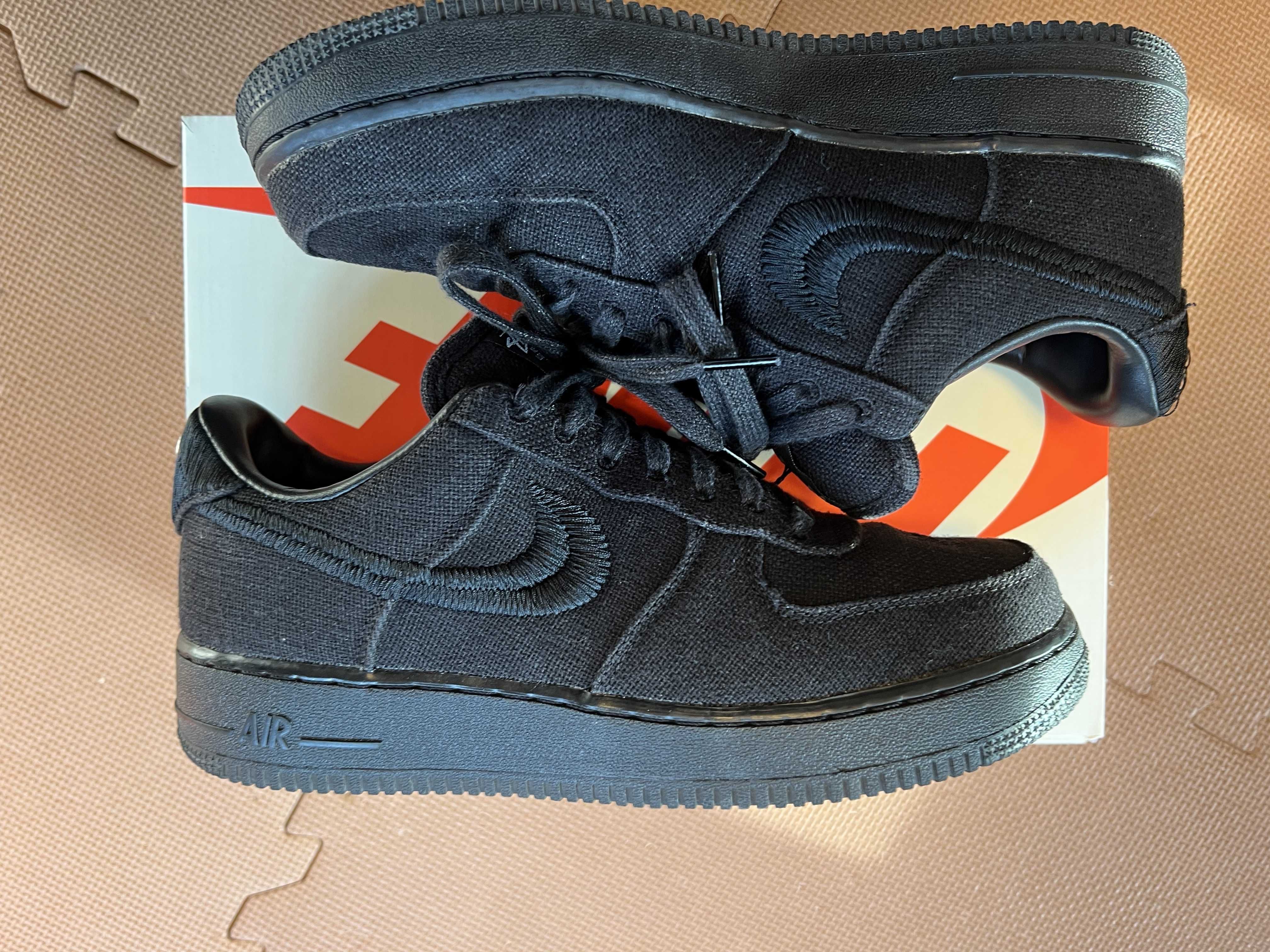 Stussy × Nike Air Force 1 Low "Triple Black"