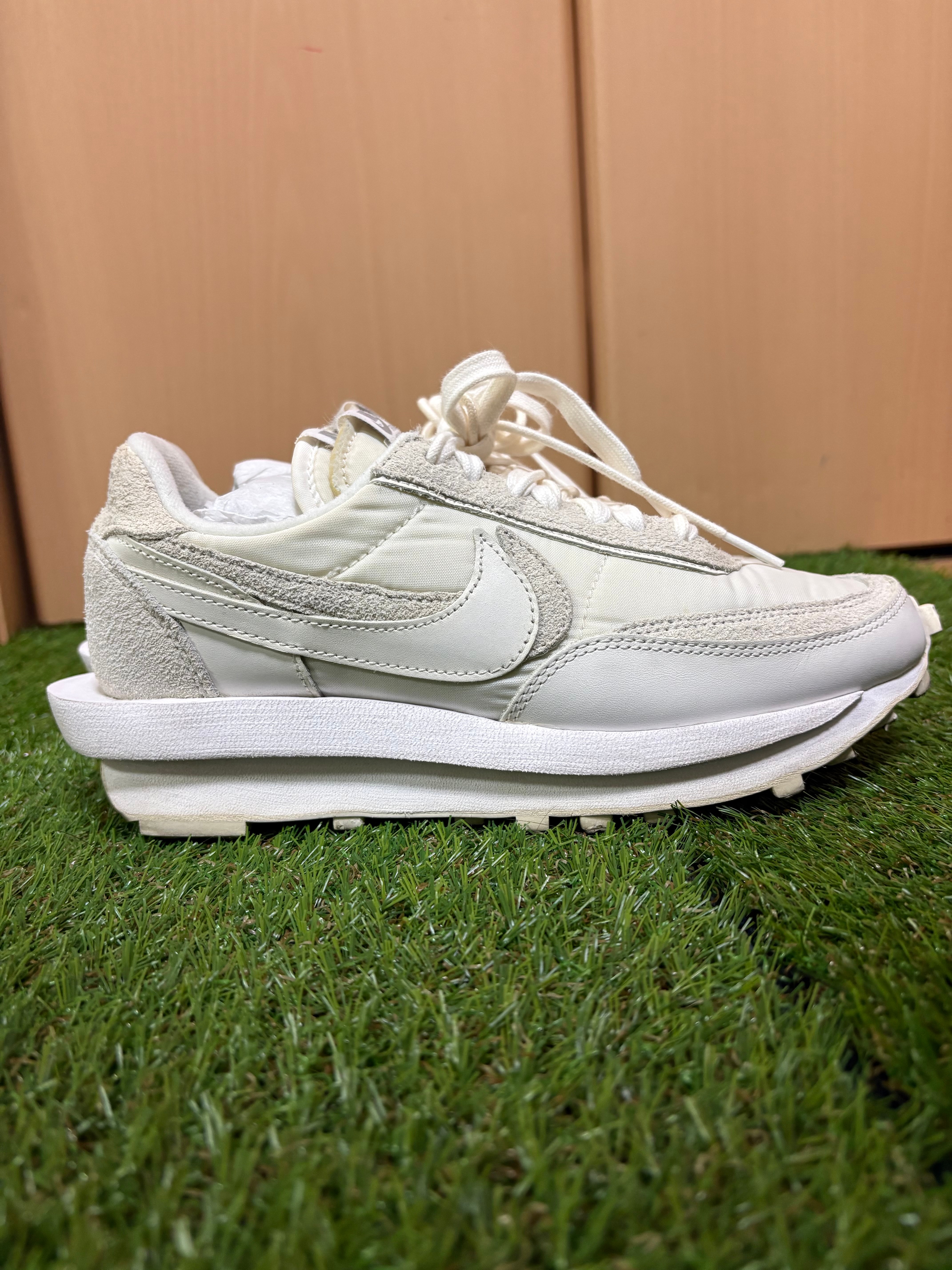 sacai × Nike LDV Waffle "Triple White"