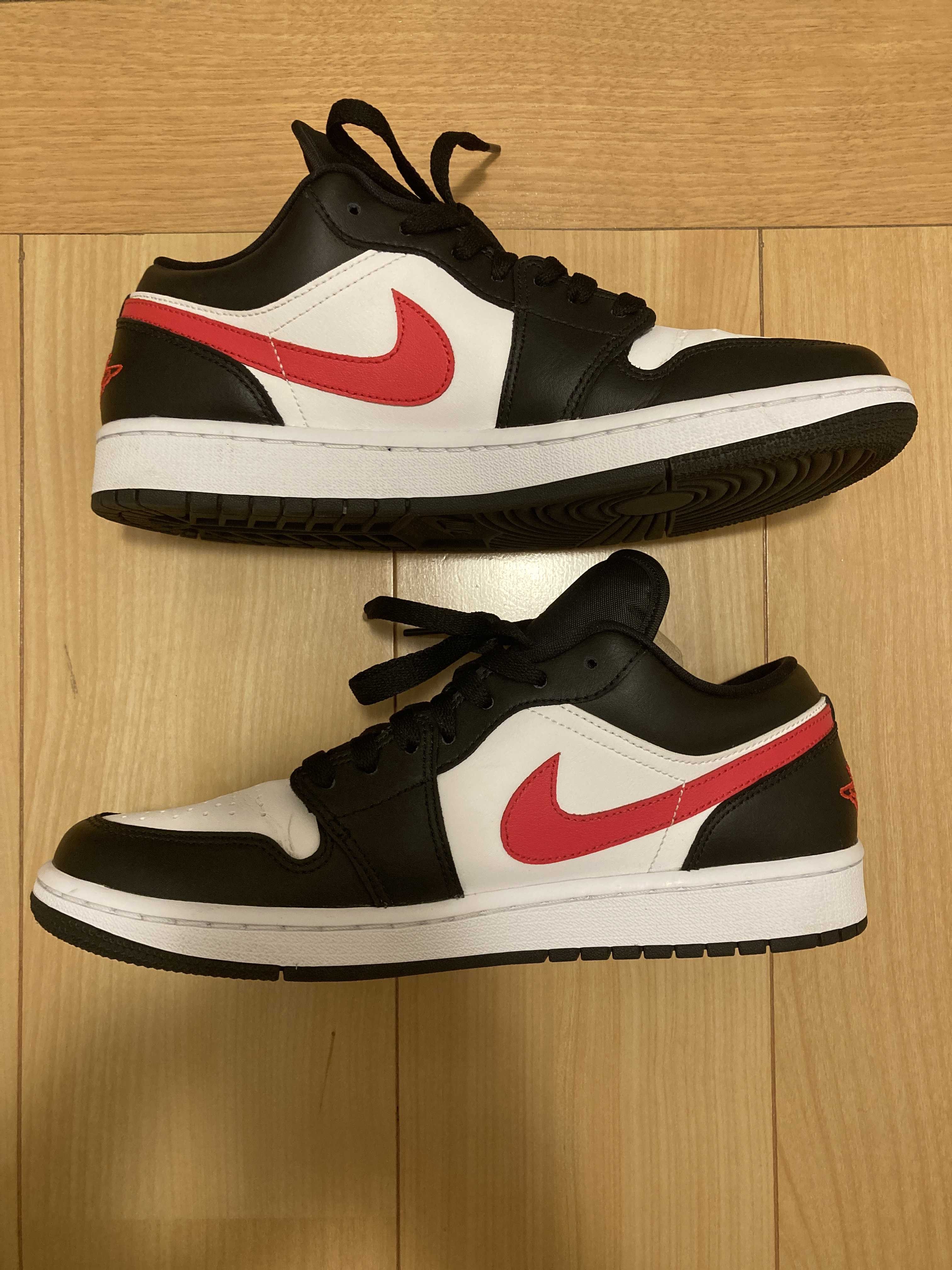 NIKE Women's AIR JORDAN 1 LOW "BLACK/SIREN RED/WHITE"