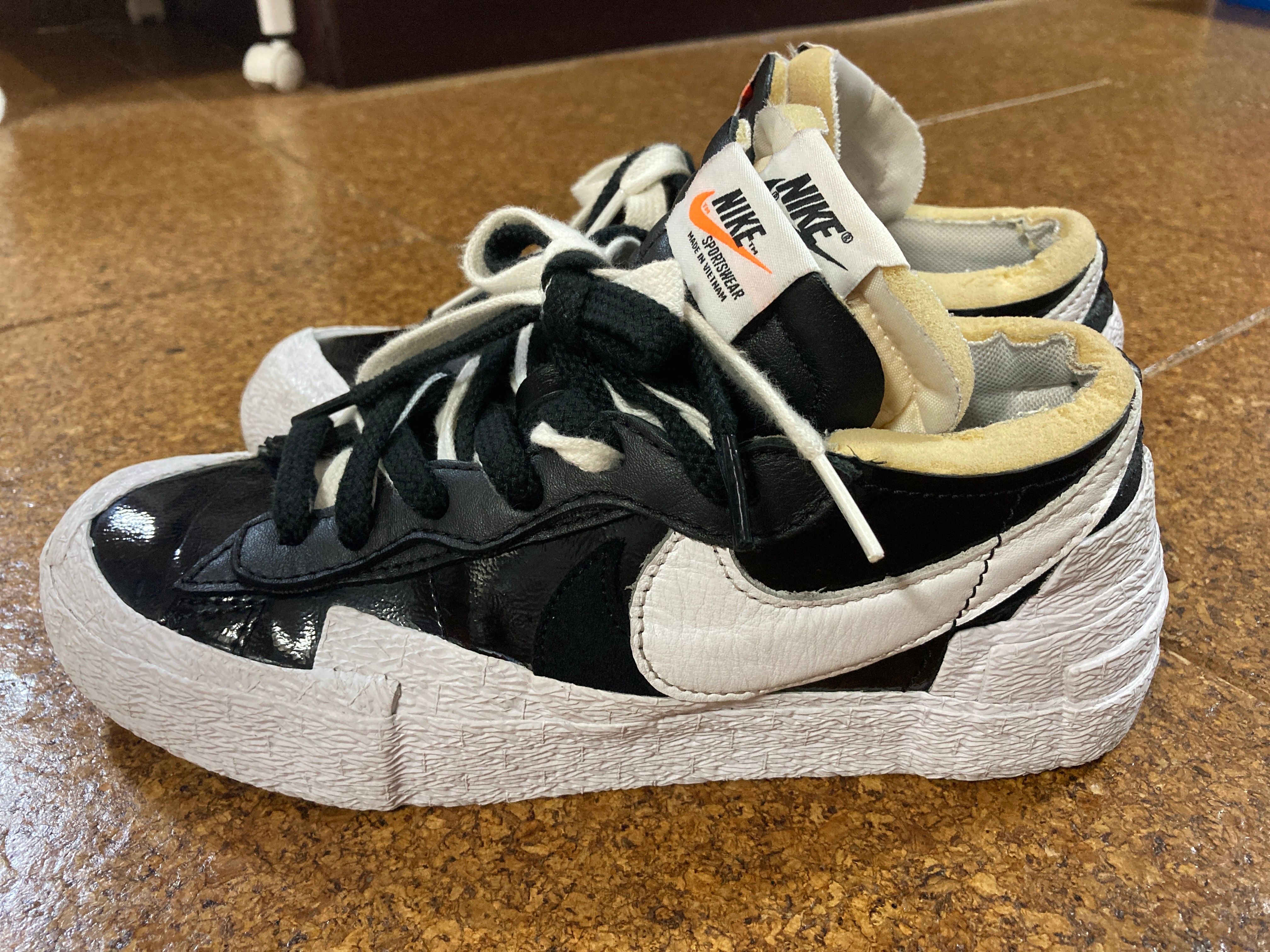 sacai × Nike Blazer Low "Black Patent Leather"