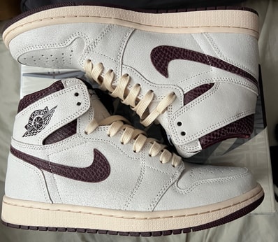 A Ma Maniere × Nike Air Jordan 1 Retro High OG "Sail and Burgundy"