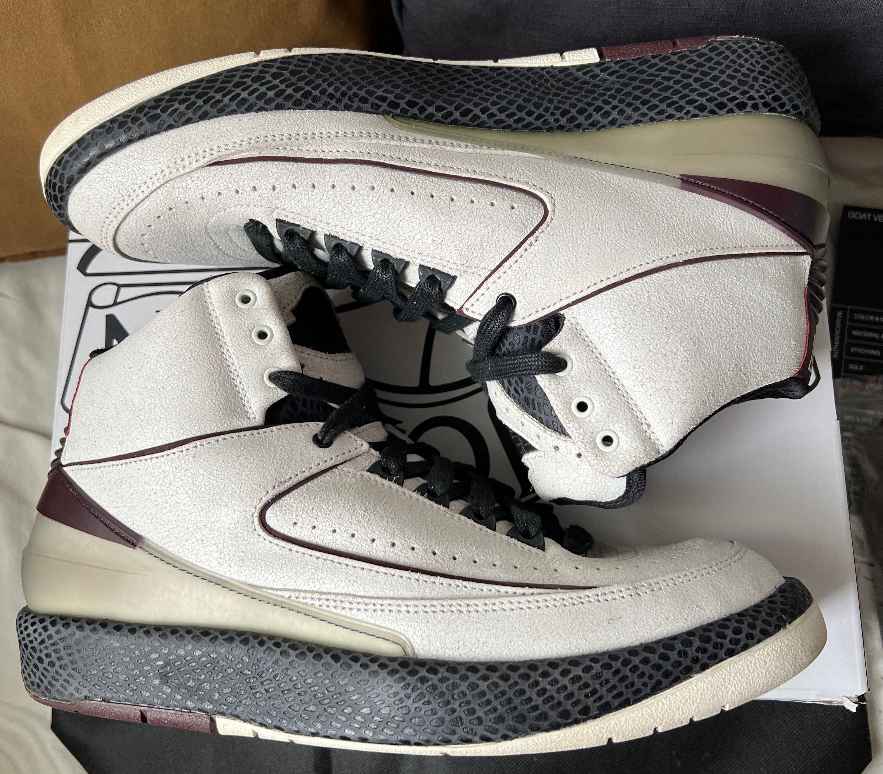 A Ma Maniere × Nike Air Jordan 2 "Airness/Sail and Burgundy"