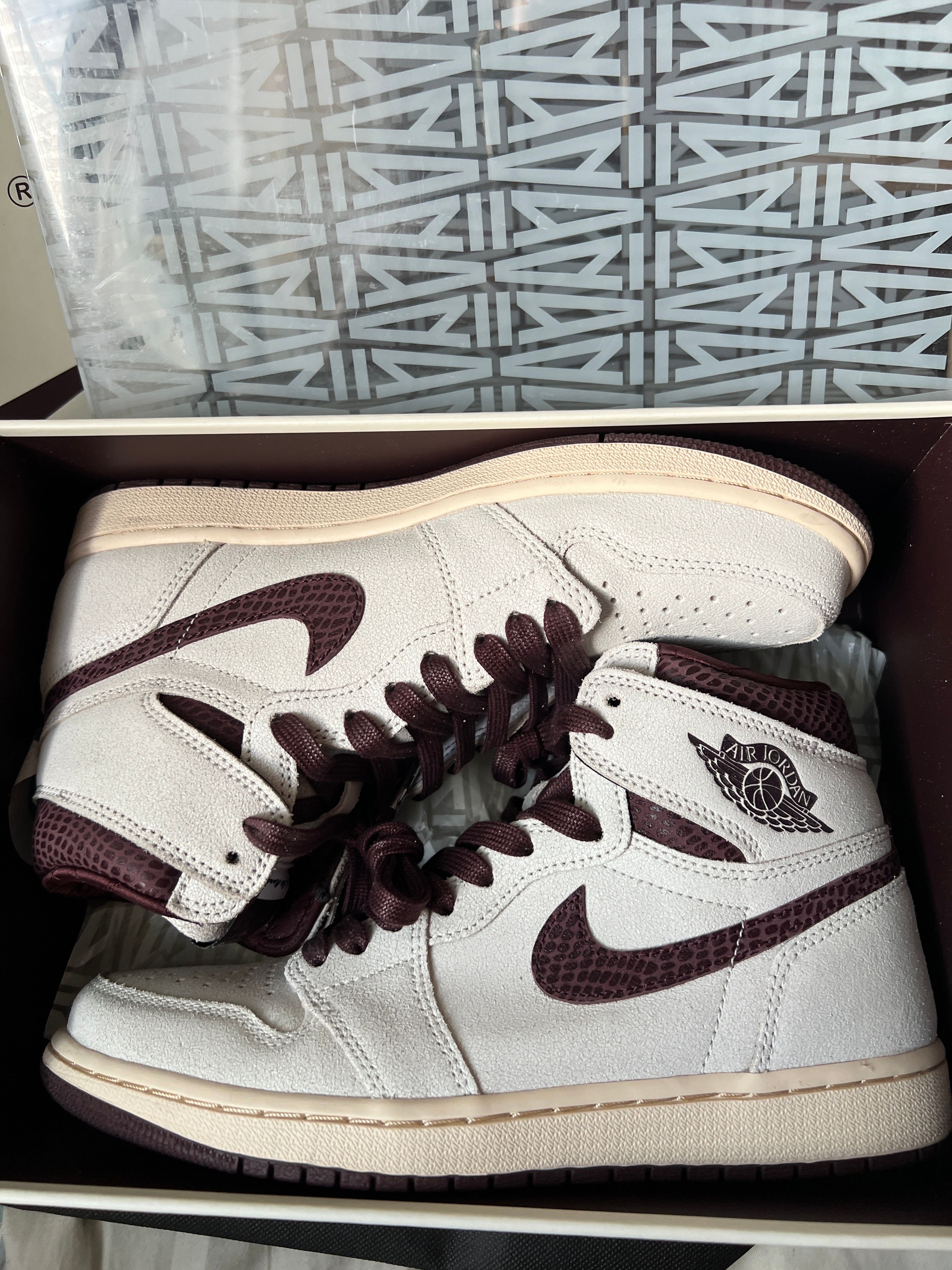 A Ma Maniere × Nike Air Jordan 1 Retro High OG "Sail and Burgundy"