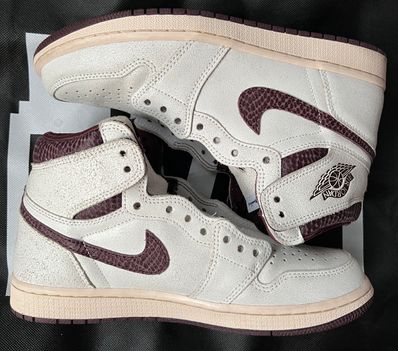 A Ma Maniere × Nike Air Jordan 1 Retro High OG "Sail and Burgundy"