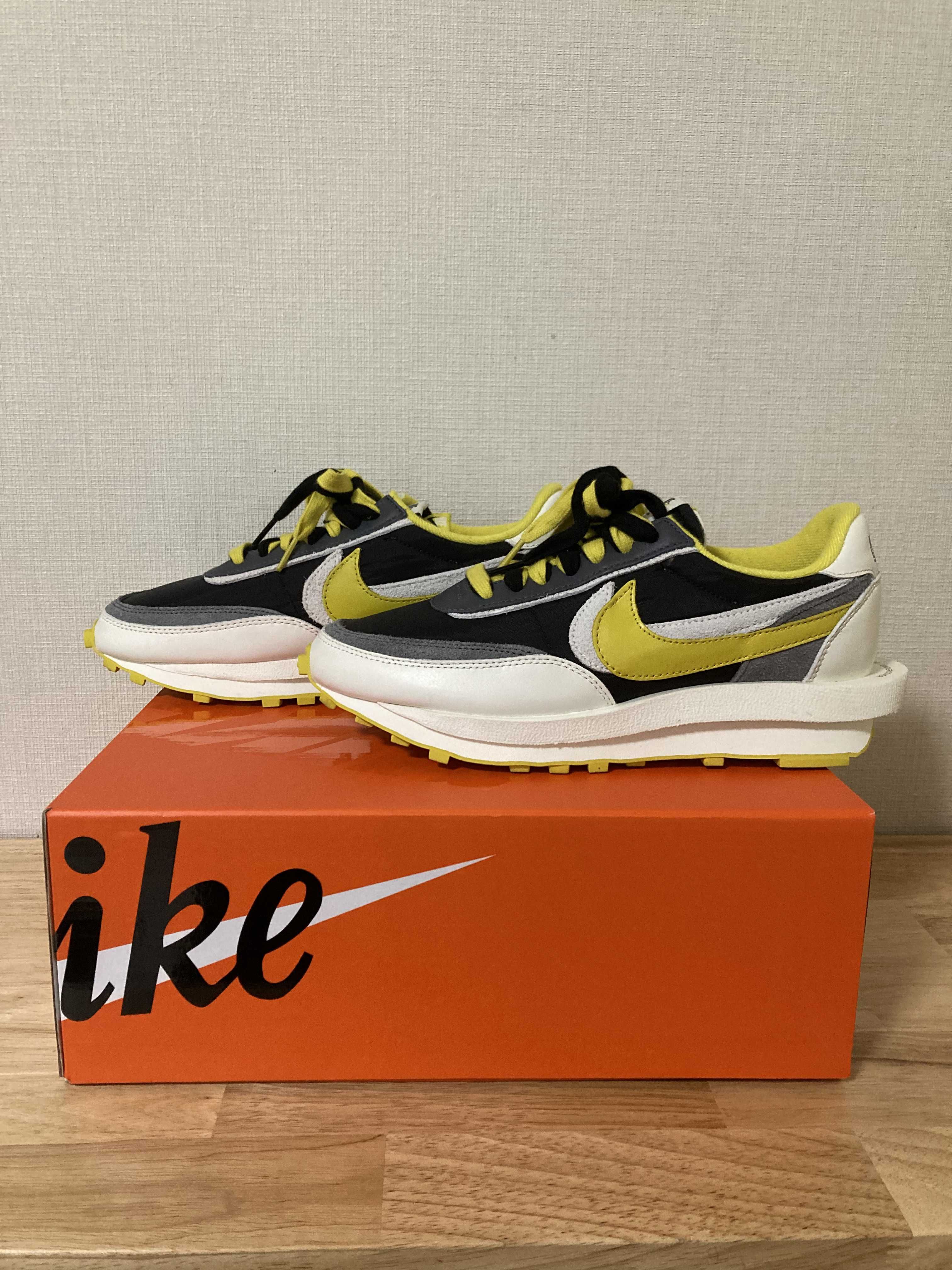 UNDERCOVER × sacai × Nike LD Waffle "Black/Sail-Dark Grey-Bright Citron"