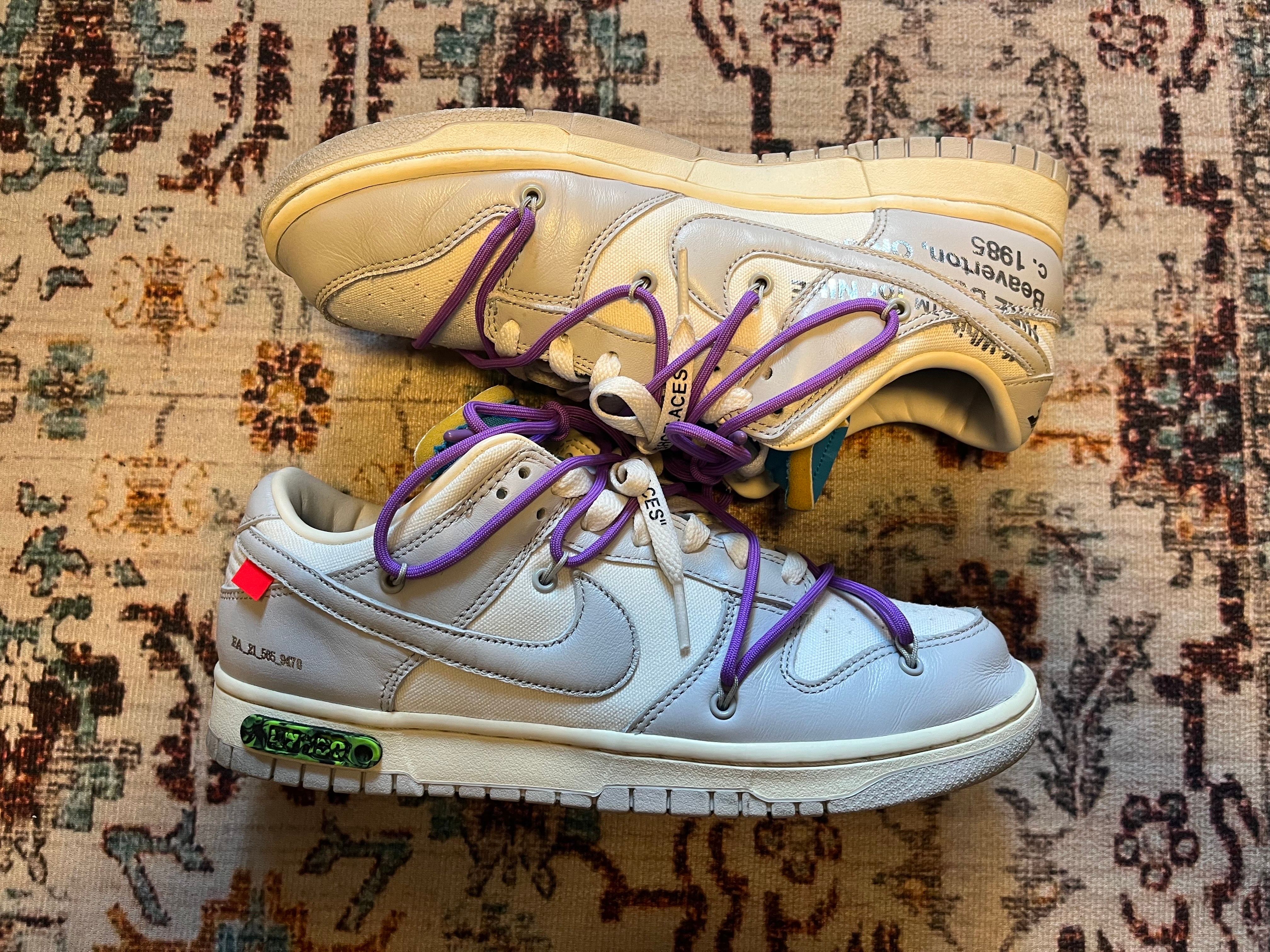 Off-White × Nike Dunk Low "Sail/Neutral Gray"