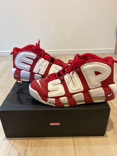 Supreme × Nike Air More Uptempo "White/Red"
