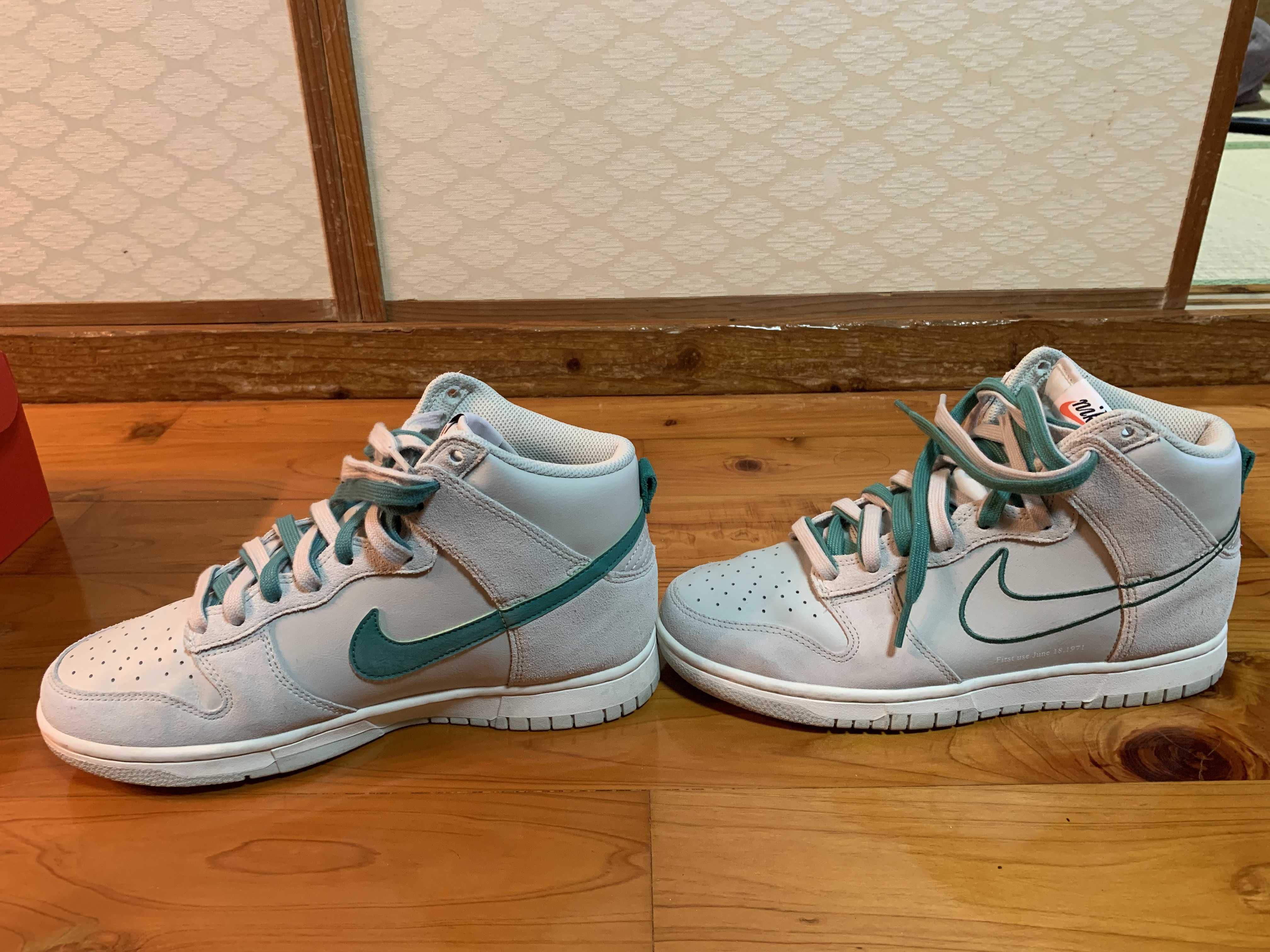 Nike Dunk High SE First Use "Light Bone/Green Noise"
