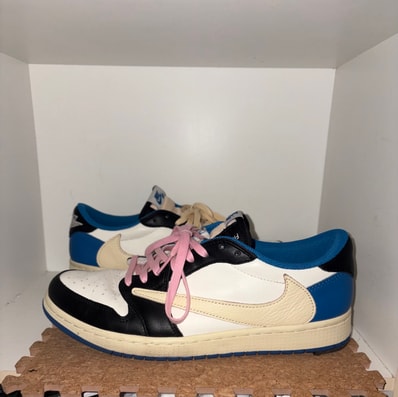 Travis Scott × fragment design × Nike Air Jordan 1 Low OG SP "Military Blue"