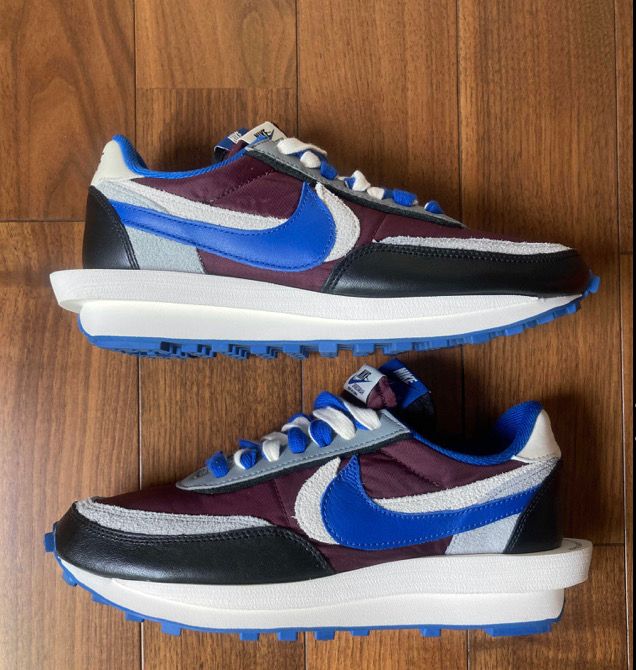 UNDERCOVER × sacai × Nike LD Waffle "Night Maroon/Pale Ivory-Ground Grey-Team Royal"