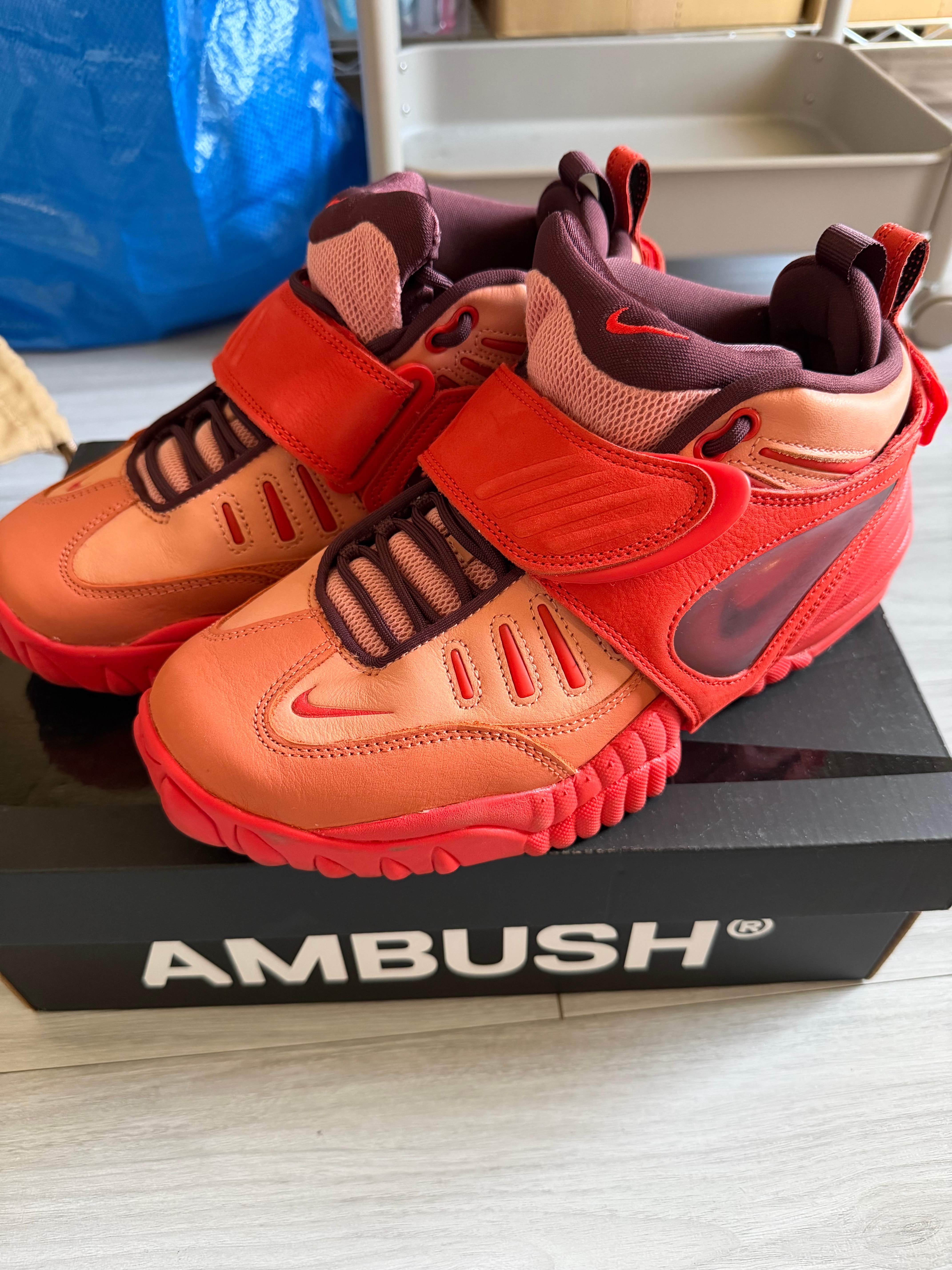 AMBUSH × Nike Air Adjust Force "Light Madder Root and Burgundy Crush"