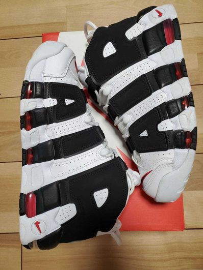 NIKE AIR MORE UPTEMPO "WHITE/BLACK/UNIVERSITY RED"(2020)
