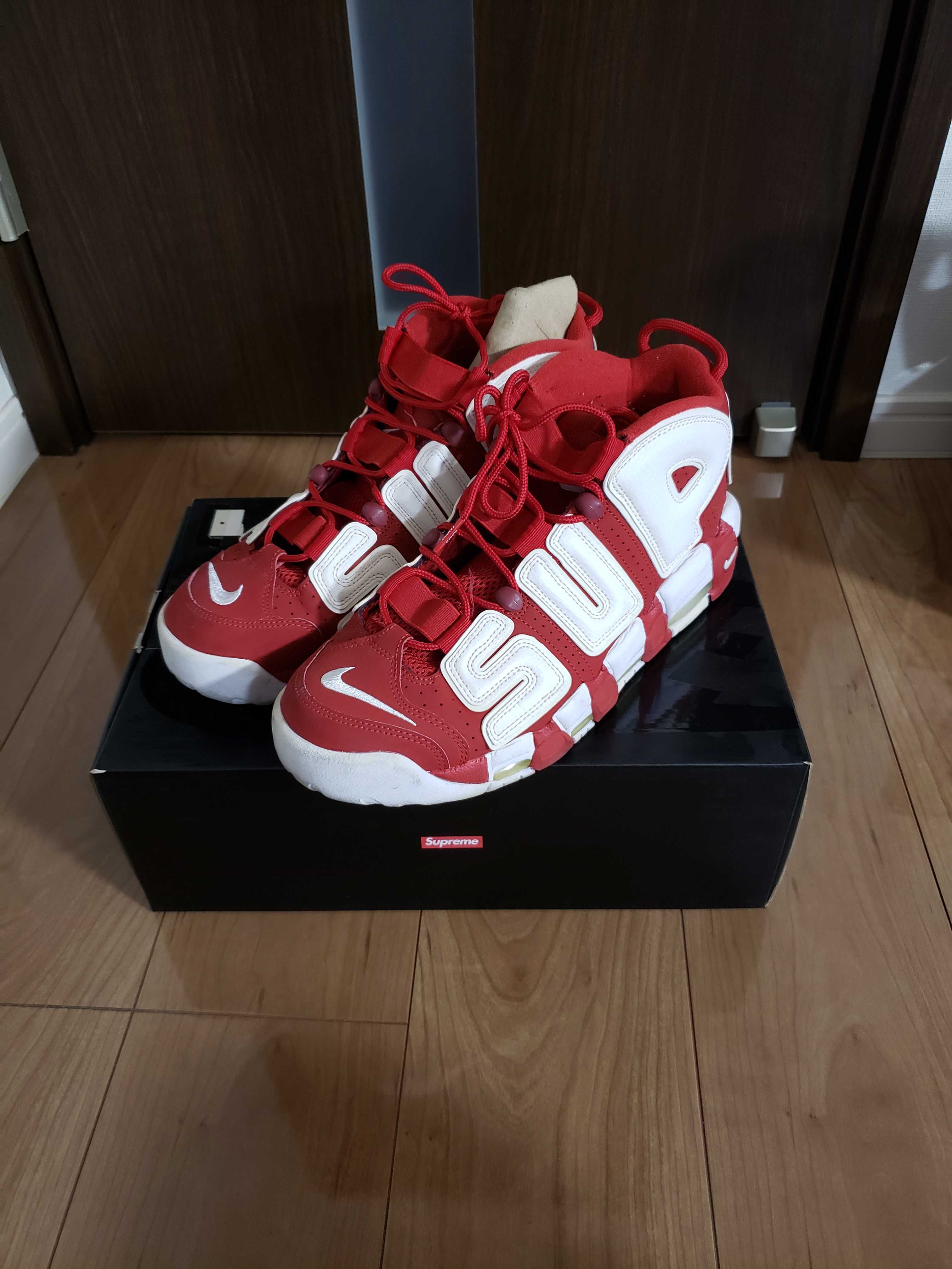 Supreme × Nike Air More Uptempo "White/Red"