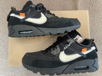Off-White × Nike Air Max 90 "Black/Black-Cone-White"