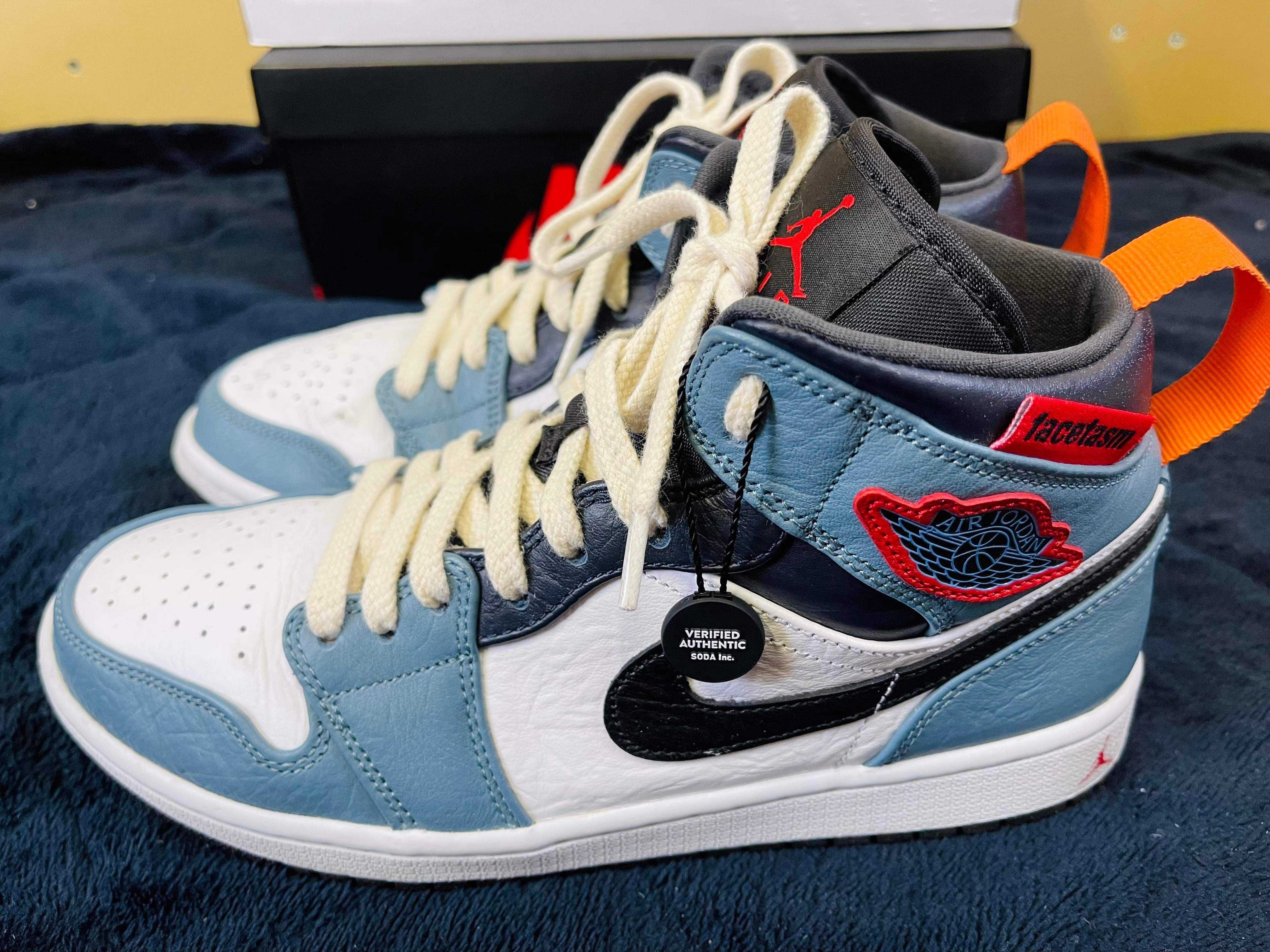 FACETASM × Nike Air Jordan 1 Mid "White/Navy"