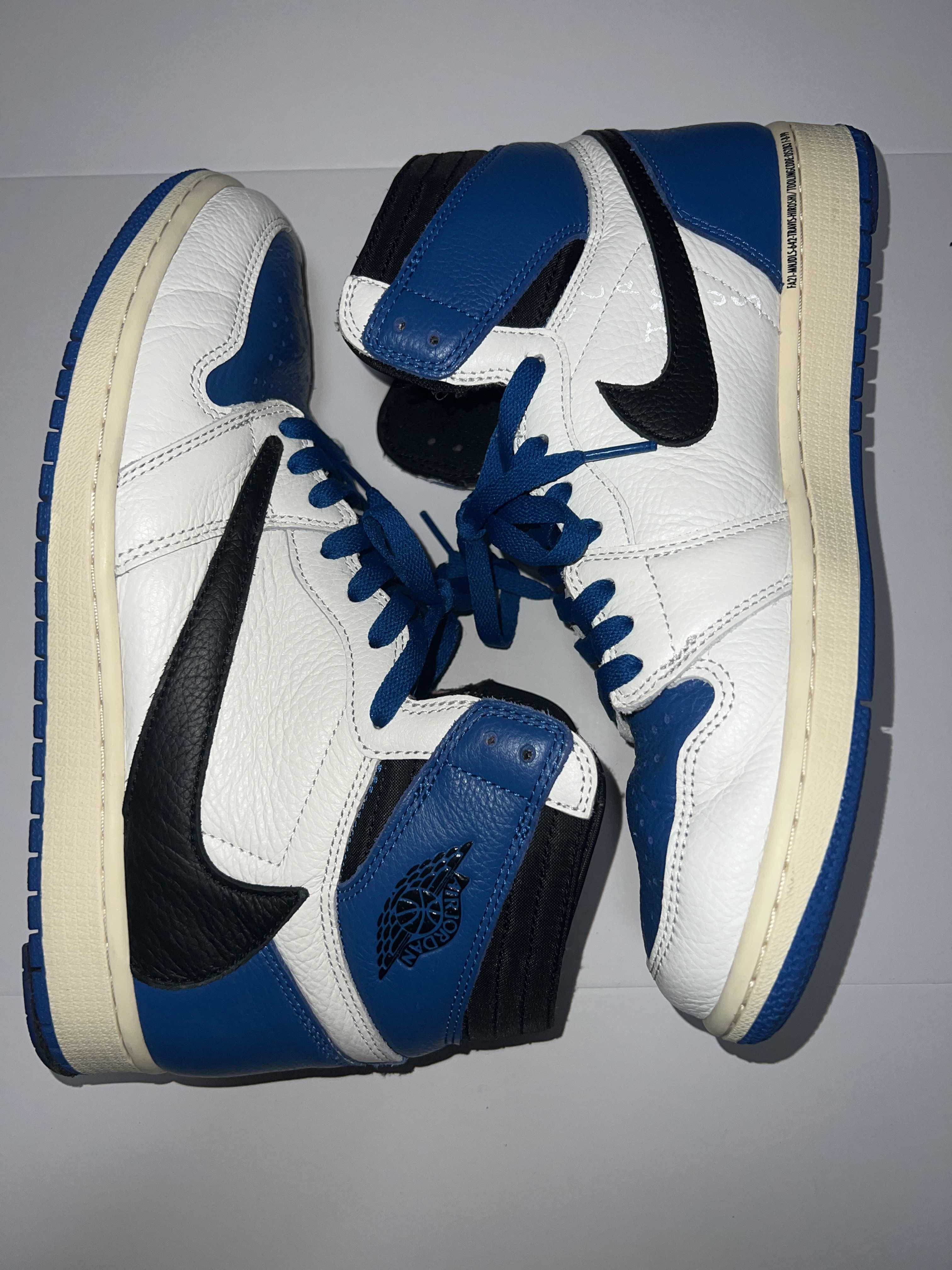 Travis Scott × fragment design × Nike Air Jordan 1 Retro High OG SP "Military Blue"