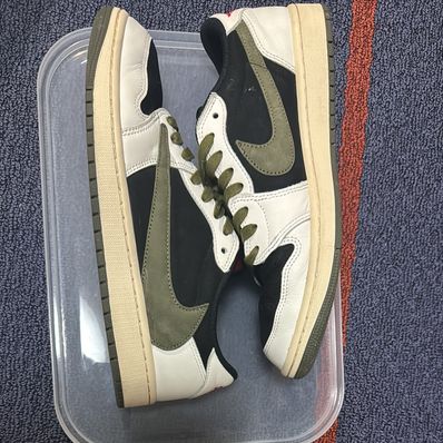 Travis Scott × Nike Women's Air Jordan 1 Low OG "Medium Olive"