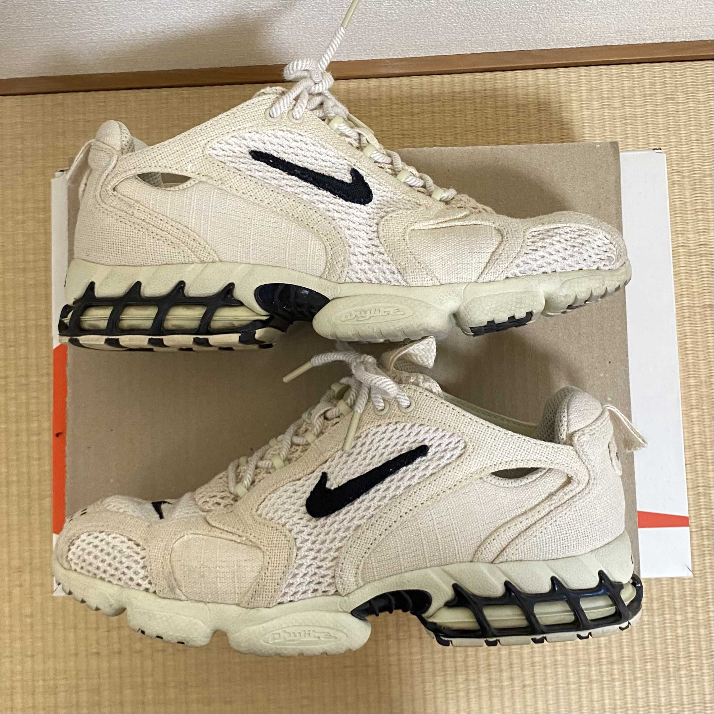 Stussy × Nike Air Zoom Spiridon CG 2 "Fossil/Black"