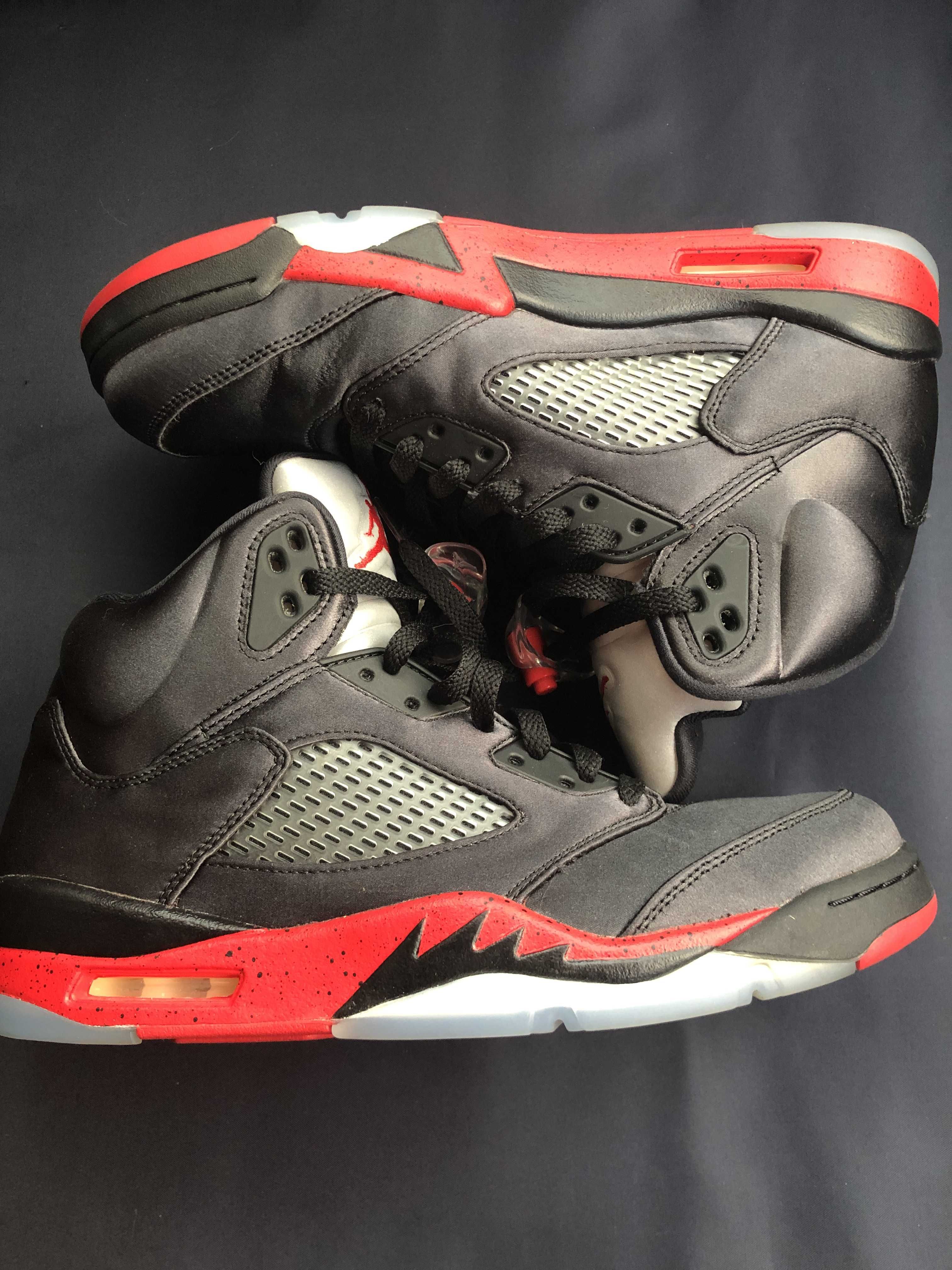 Air Jordan 5 Satin "Bred"