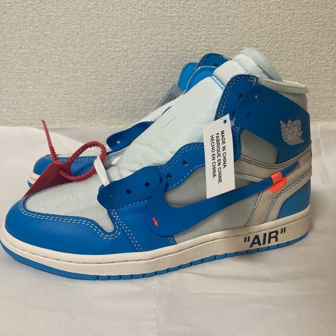 Off-White × Nike Air Jordan 1 High UNC "White/Dark Powder Blue"