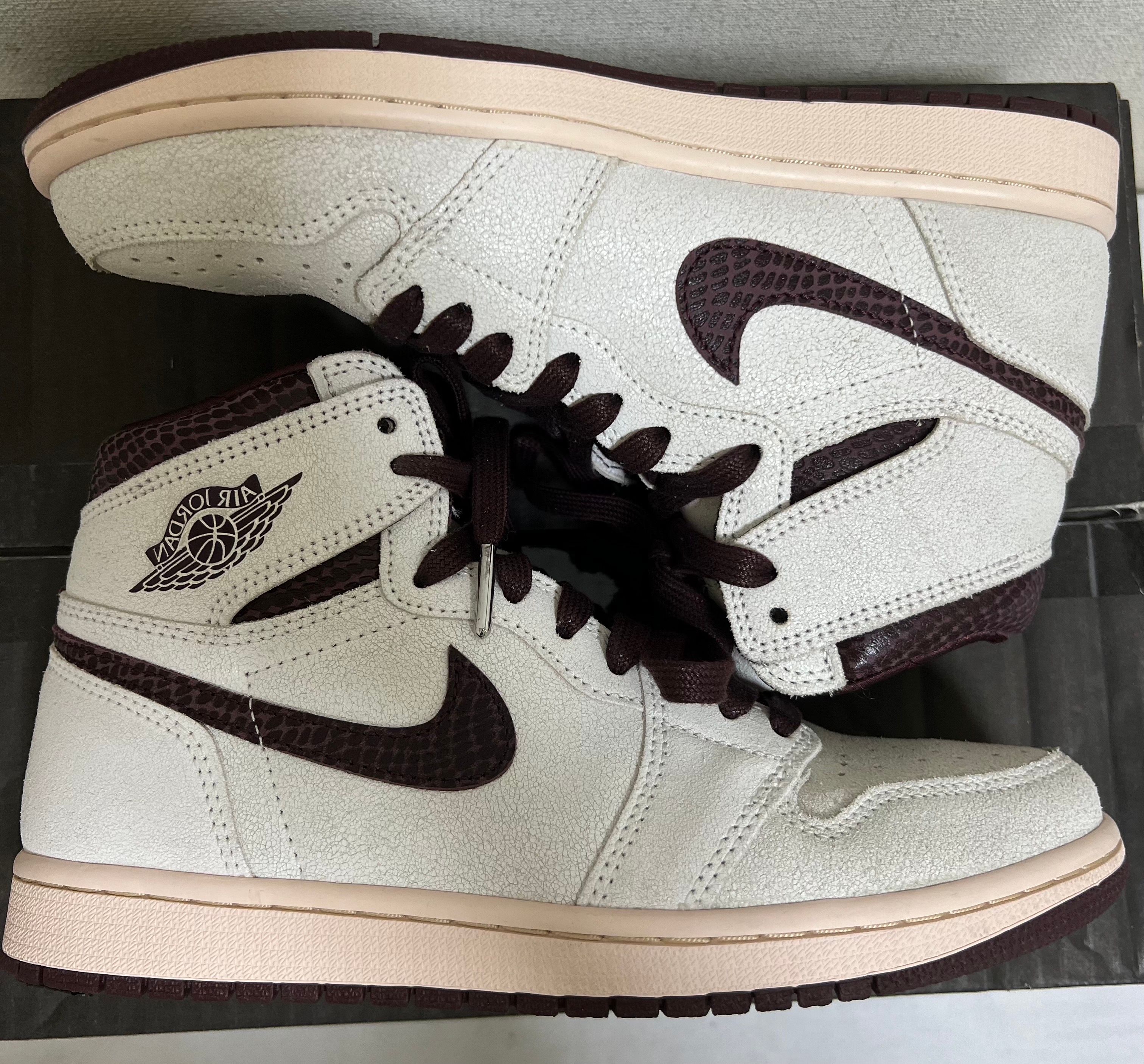 A Ma Maniere × Nike Air Jordan 1 Retro High OG "Sail and Burgundy"