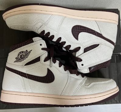 A Ma Maniere × Nike Air Jordan 1 Retro High OG "Sail and Burgundy"